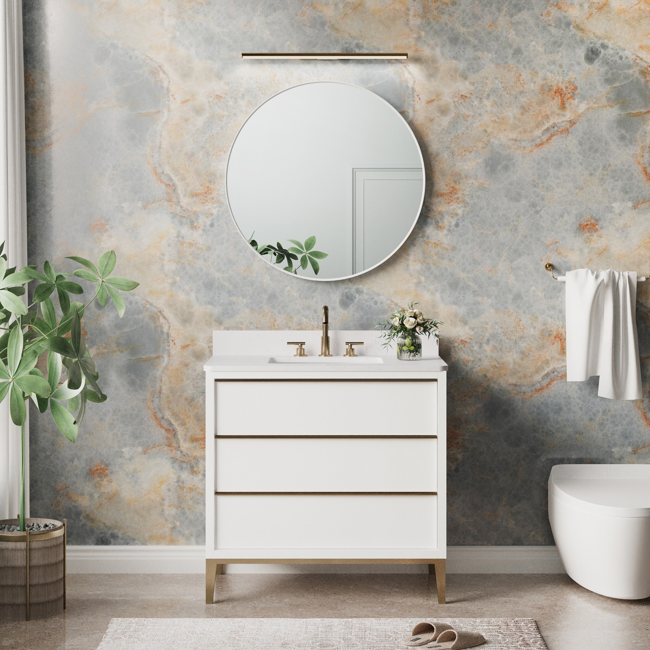 WELLFOR R1MR3232WT Framed-Bath-Mirrors - View #4