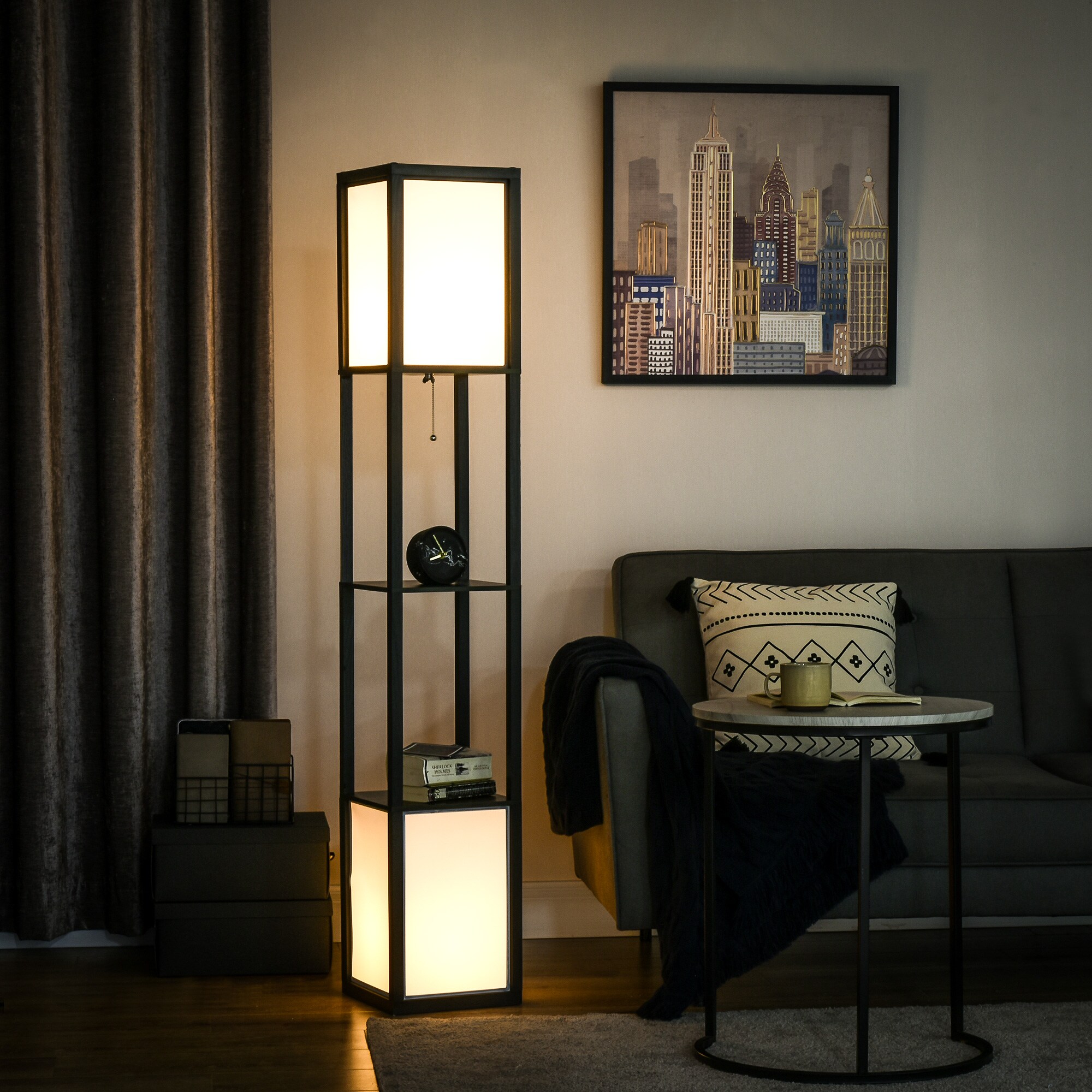 HomCom B31-331BK floorlamps - View #2