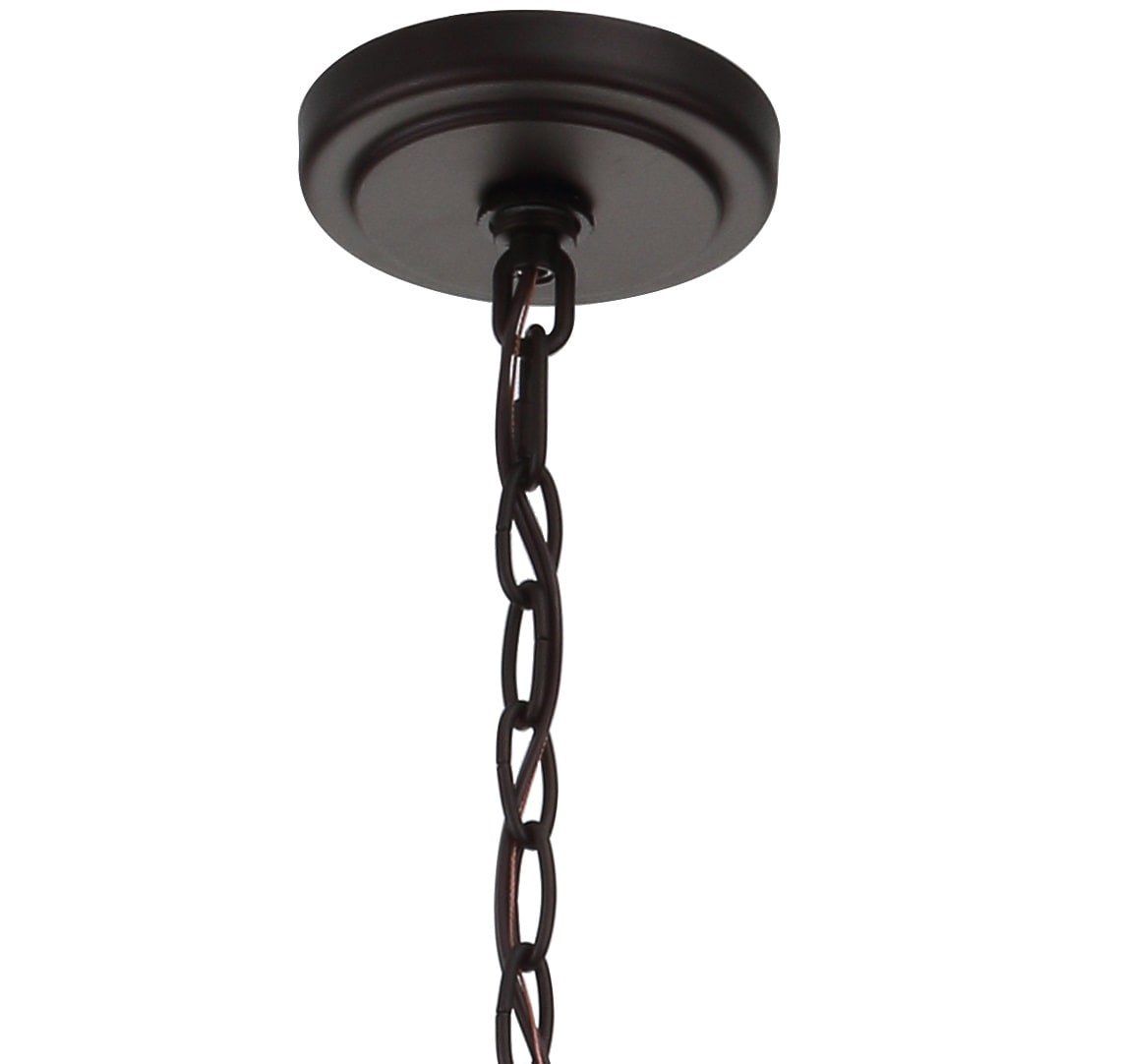 Geometric Bronze 12" LED Glass Pendant Light