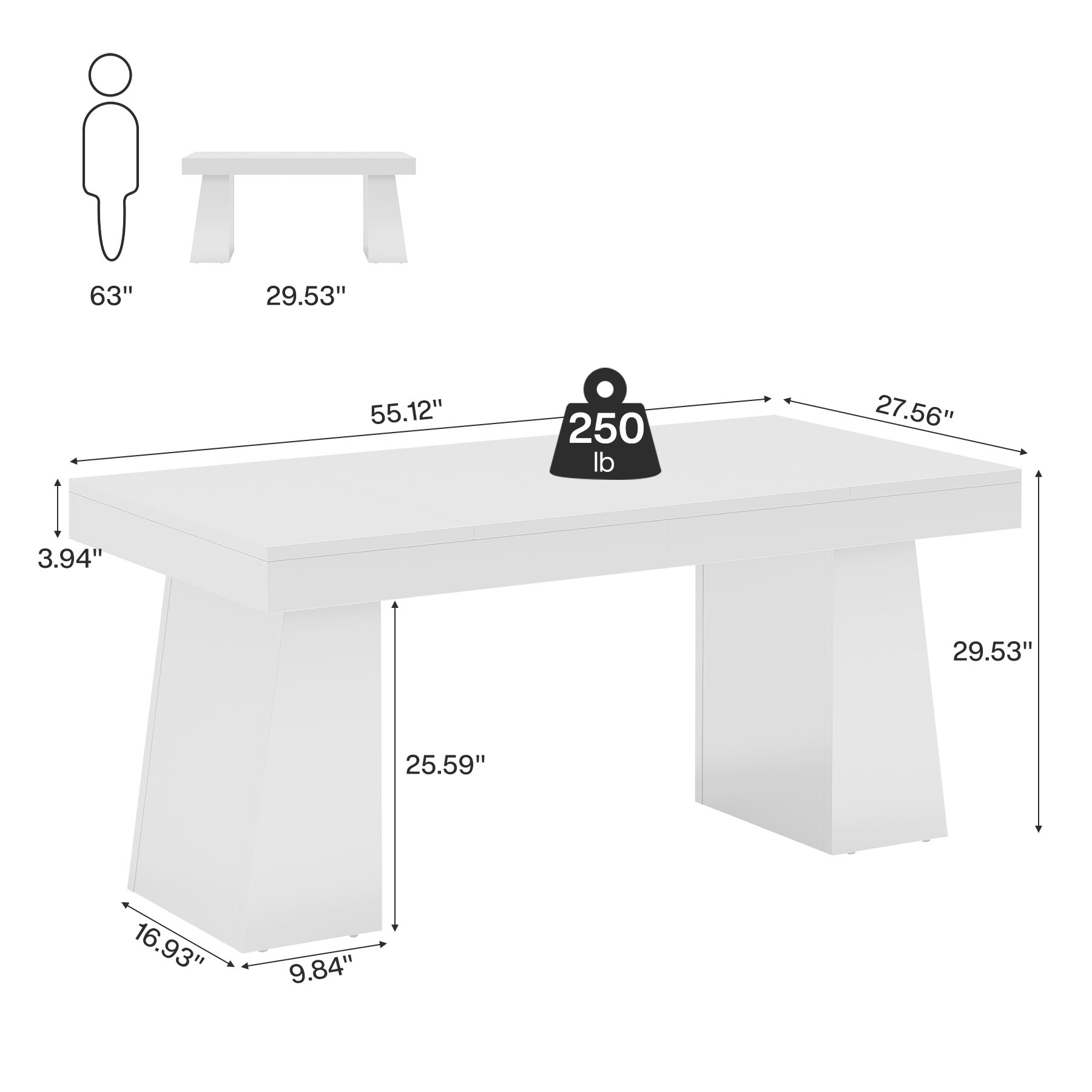 Tribesigns LWOYJL-1140YY Office-Tables - View #6