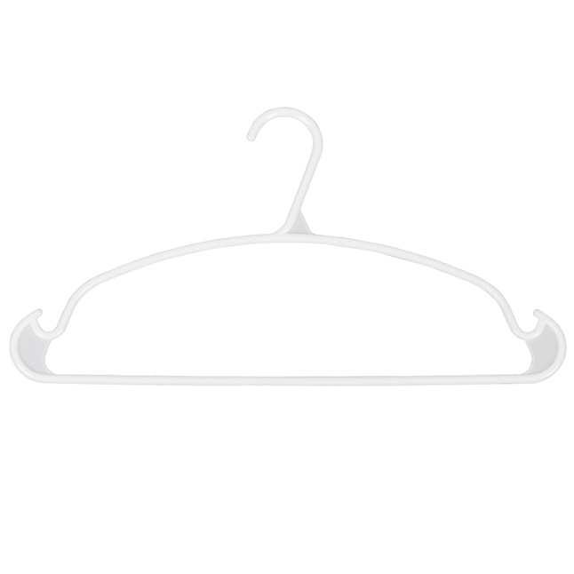 Style Selections Hanger 10-Pack Plastic Clothing Hanger (White) in
