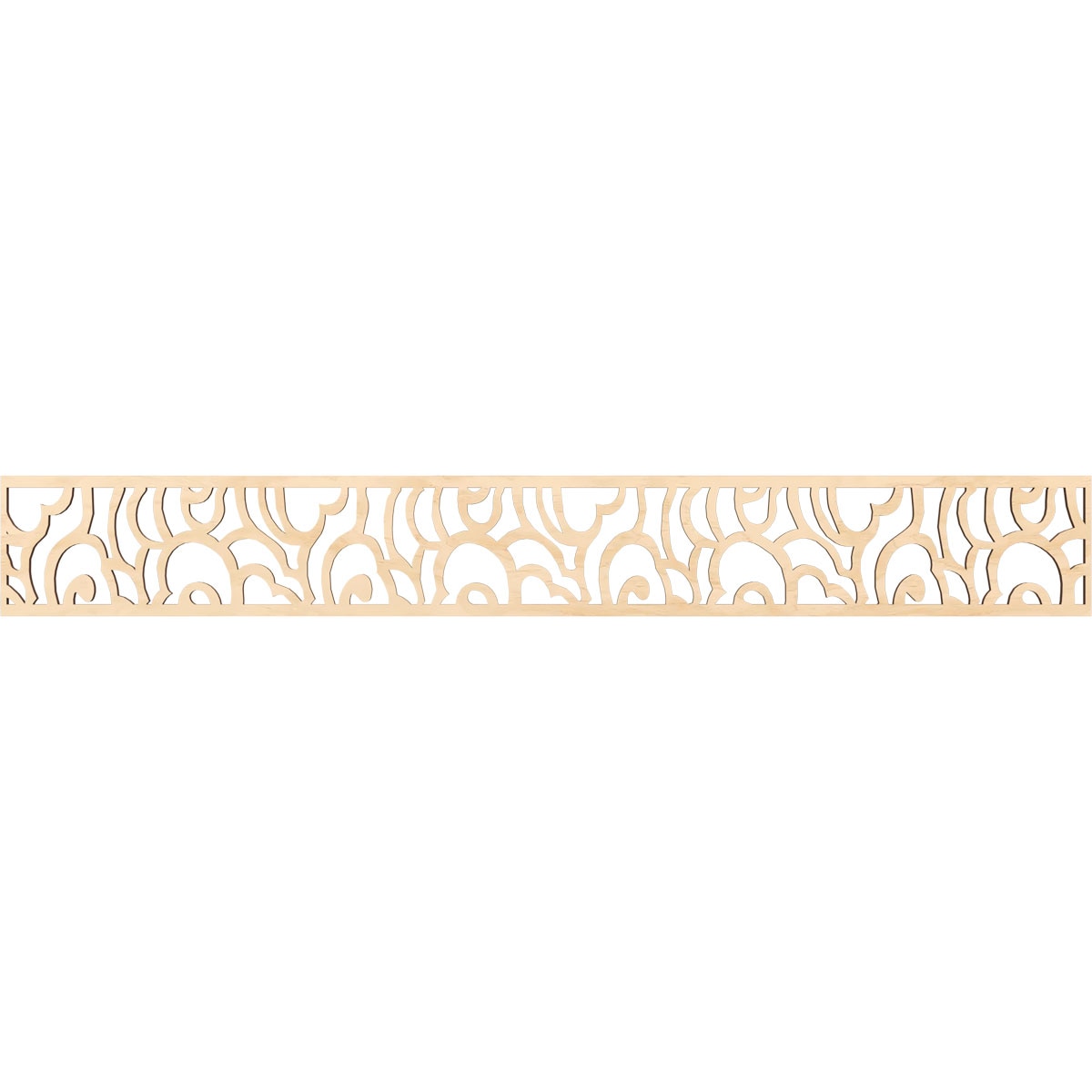 Ekena Millwork MLDB06X46SPFBI Springfield Fretwork Flat Trim 6-in x 3.86-ft Birch Brown Unfinished 2156055 Pierced Wall Panel Moulding