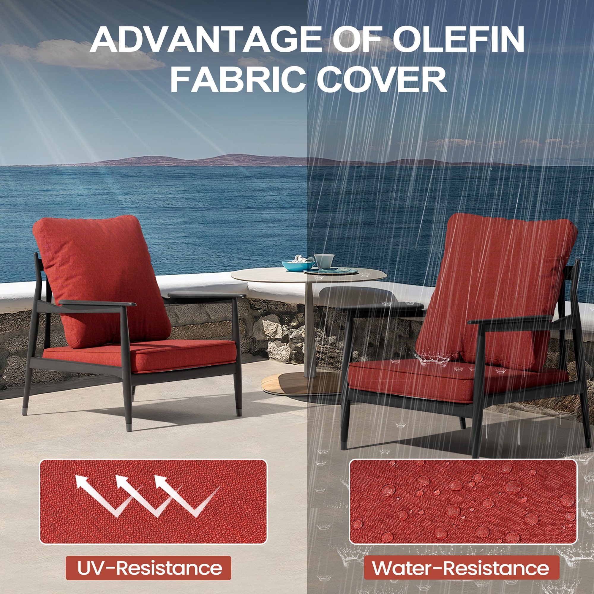 CloudFly CL-CU009CHI-1 Patio-Furniture-Cushions - View #5