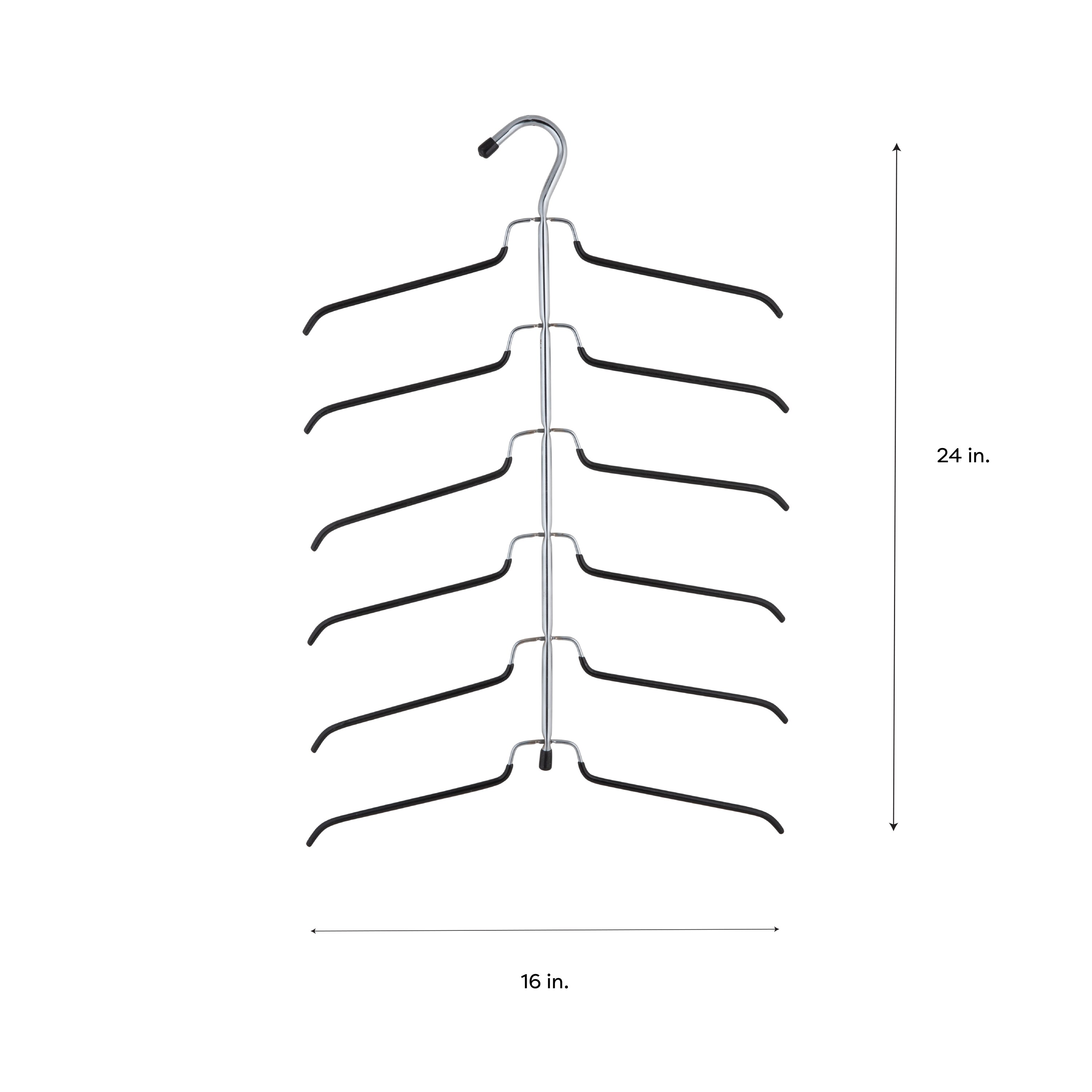 Hastings Home Metal Clothing Hanger (Black) - Set of 10, Space