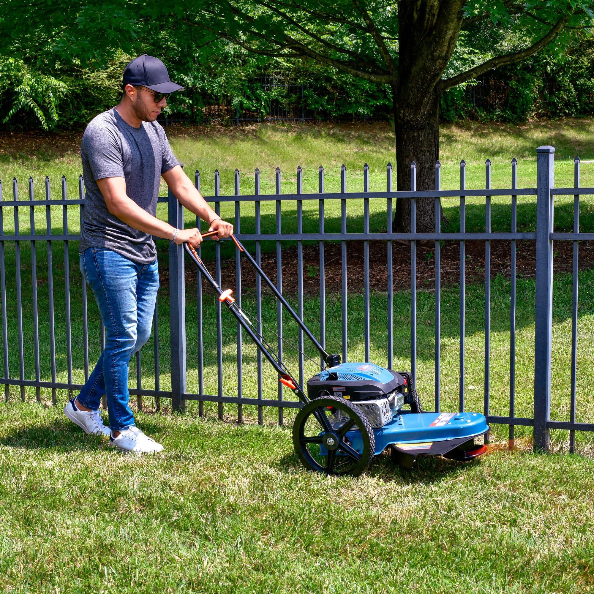 SENIX 22 In. 160cc Gas High Wheel Trimmer in the String Trimmers