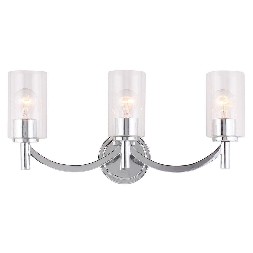 EGLO 203748A Devora 22-in 3-Light Chrome Transitional Vanity Light