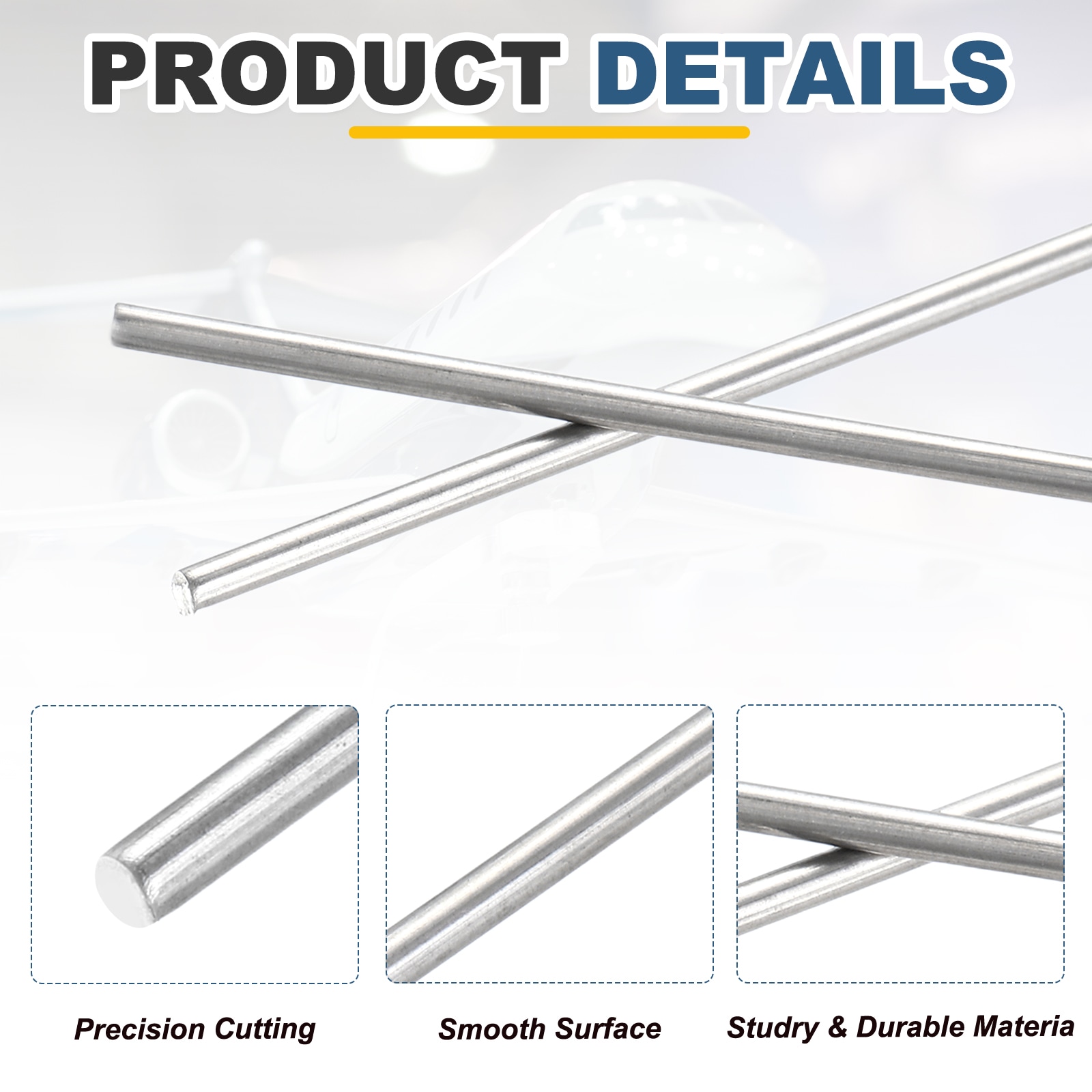 Unique Bargains 10pcs 304 Stainless Steel Round Rod 1/16inch Diameter ...