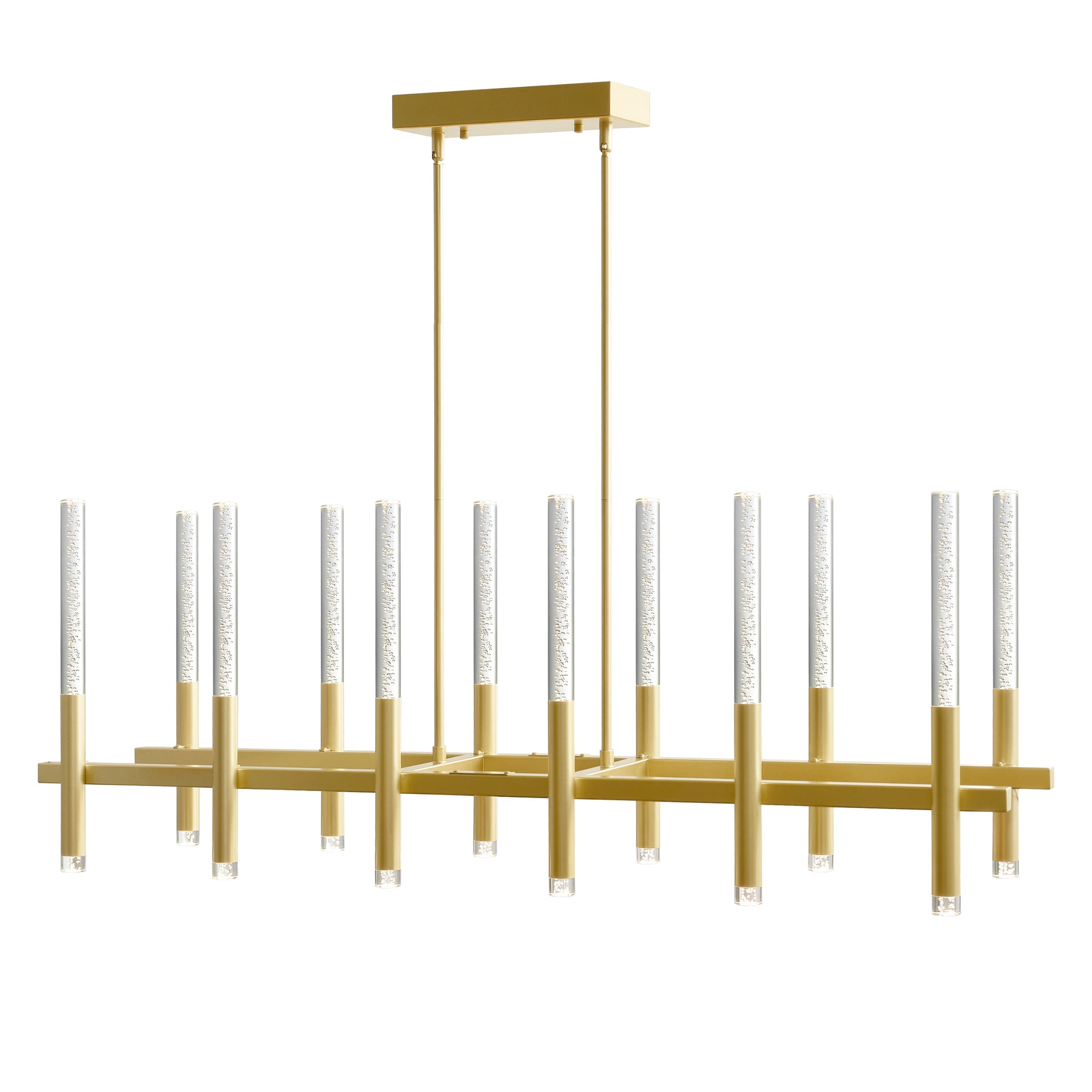 Dragonswatch Satin Gold Integrated LED 12-Light Chandelier
