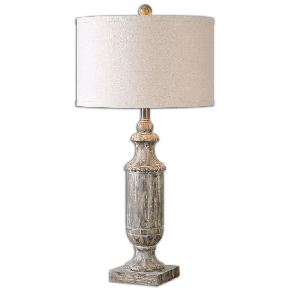 Global Direct 26196-1 31-in 3-way Table Lamp with Linen Shade