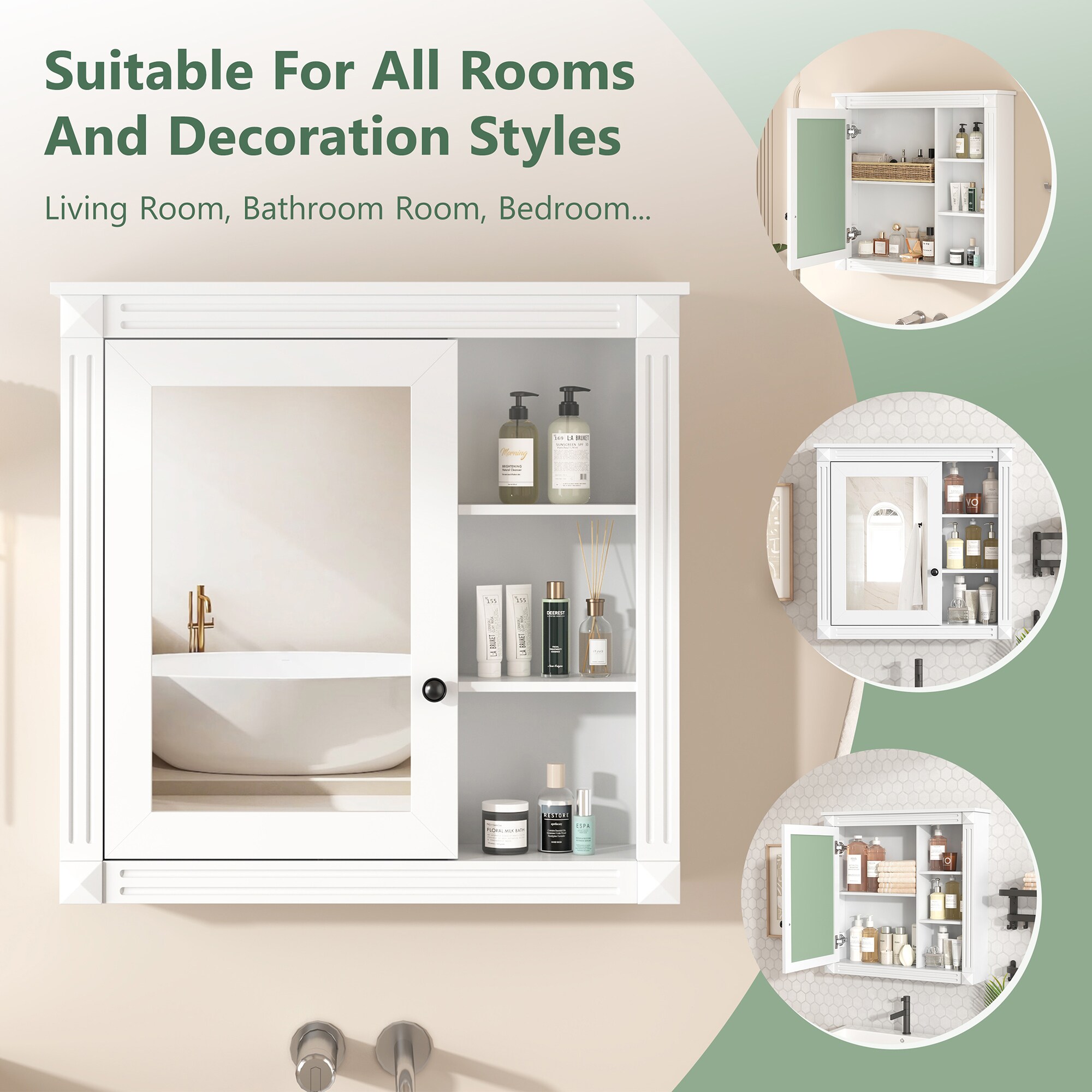 Forclover HBV-AO3926 Bathroom-Medicine-Cabinets - View #4