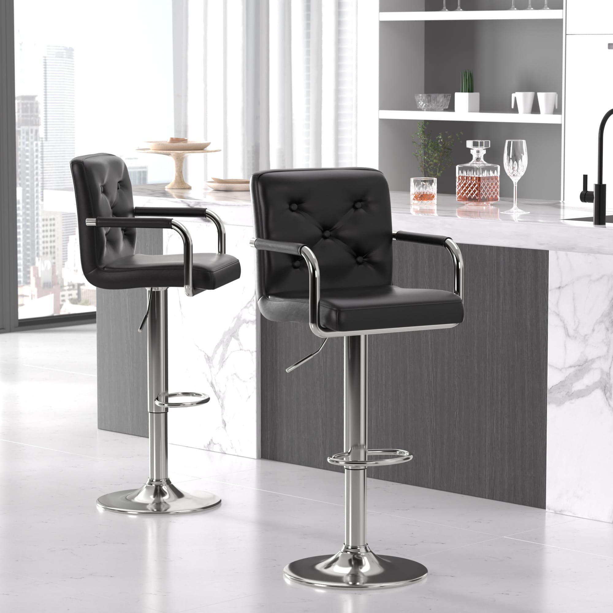 Vecelo LOE-C07-BLK stools - View #6