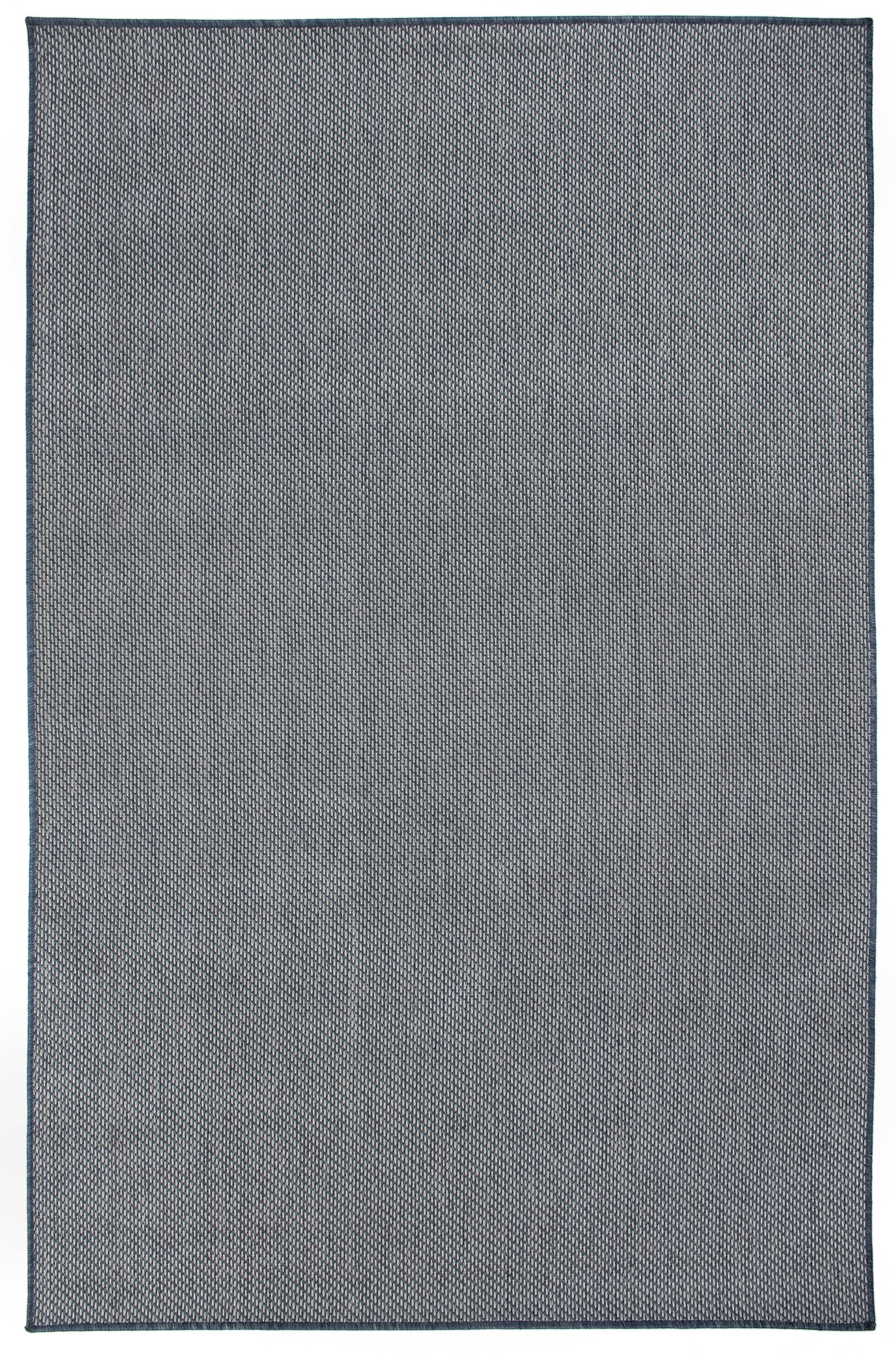 Reversible Easy-Care Blue Synthetic 5' x 7' Area Rug