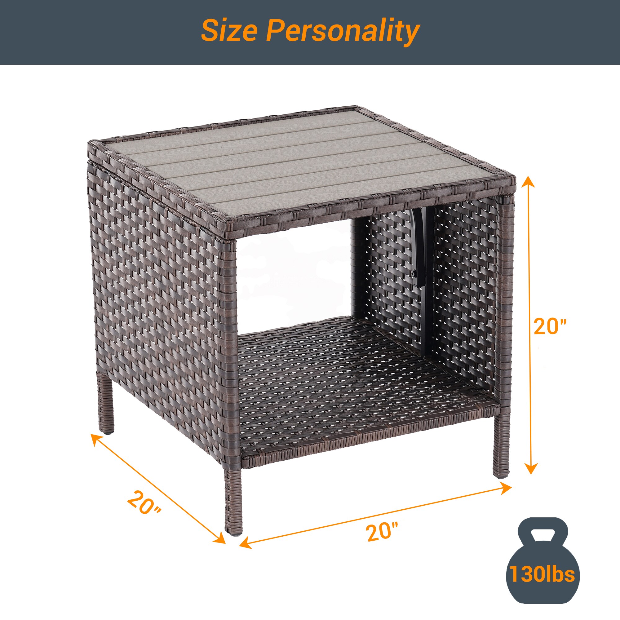 Sonkuki SD-ET-115T3-BN Patio-Tables - View #7