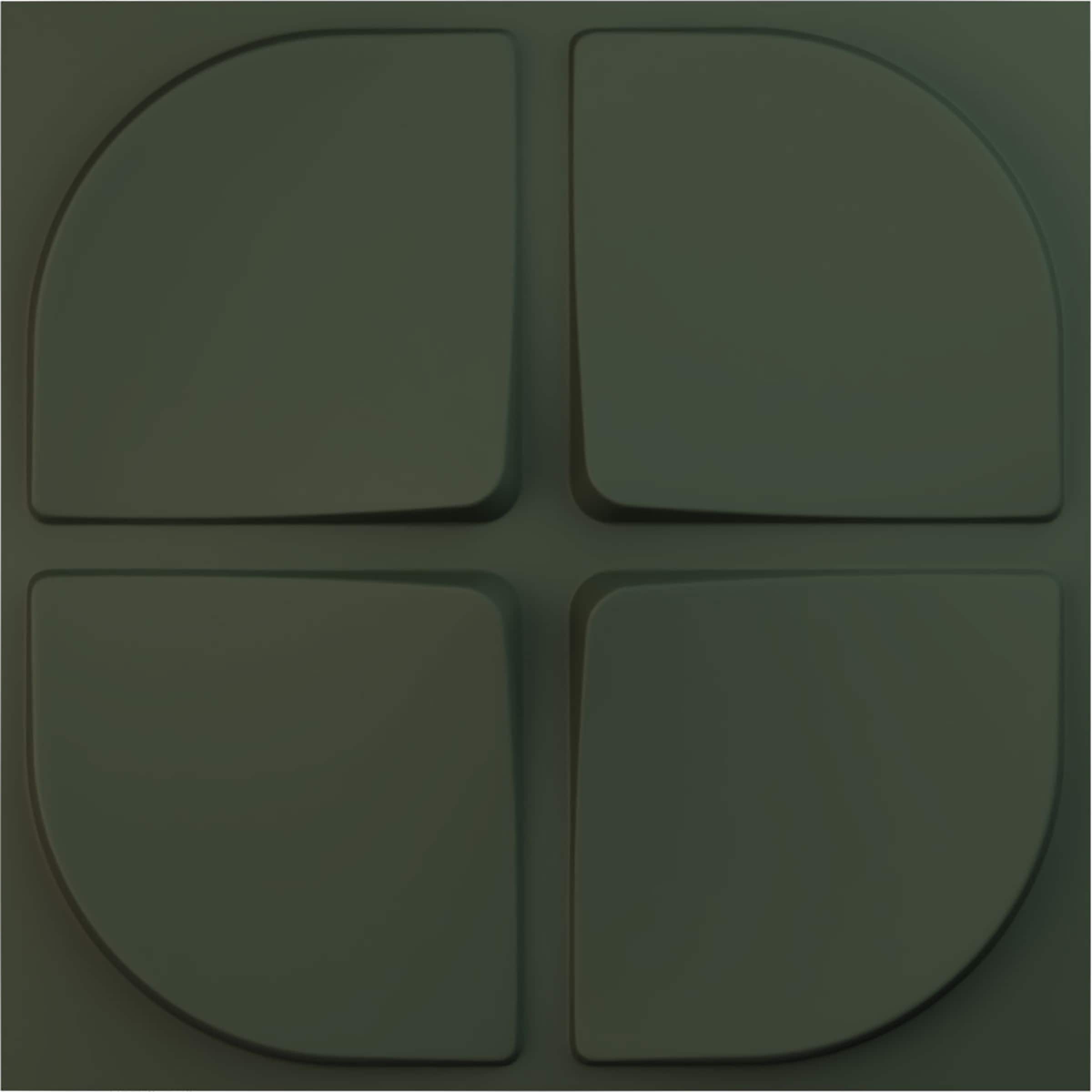 Ekena Millwork WP20X20EUGHC 19-5/8-in x 19-5/8-in Embossed Paintable/Stainable Green PVC Abstract Wall Panel ( 2.67-sq ft )