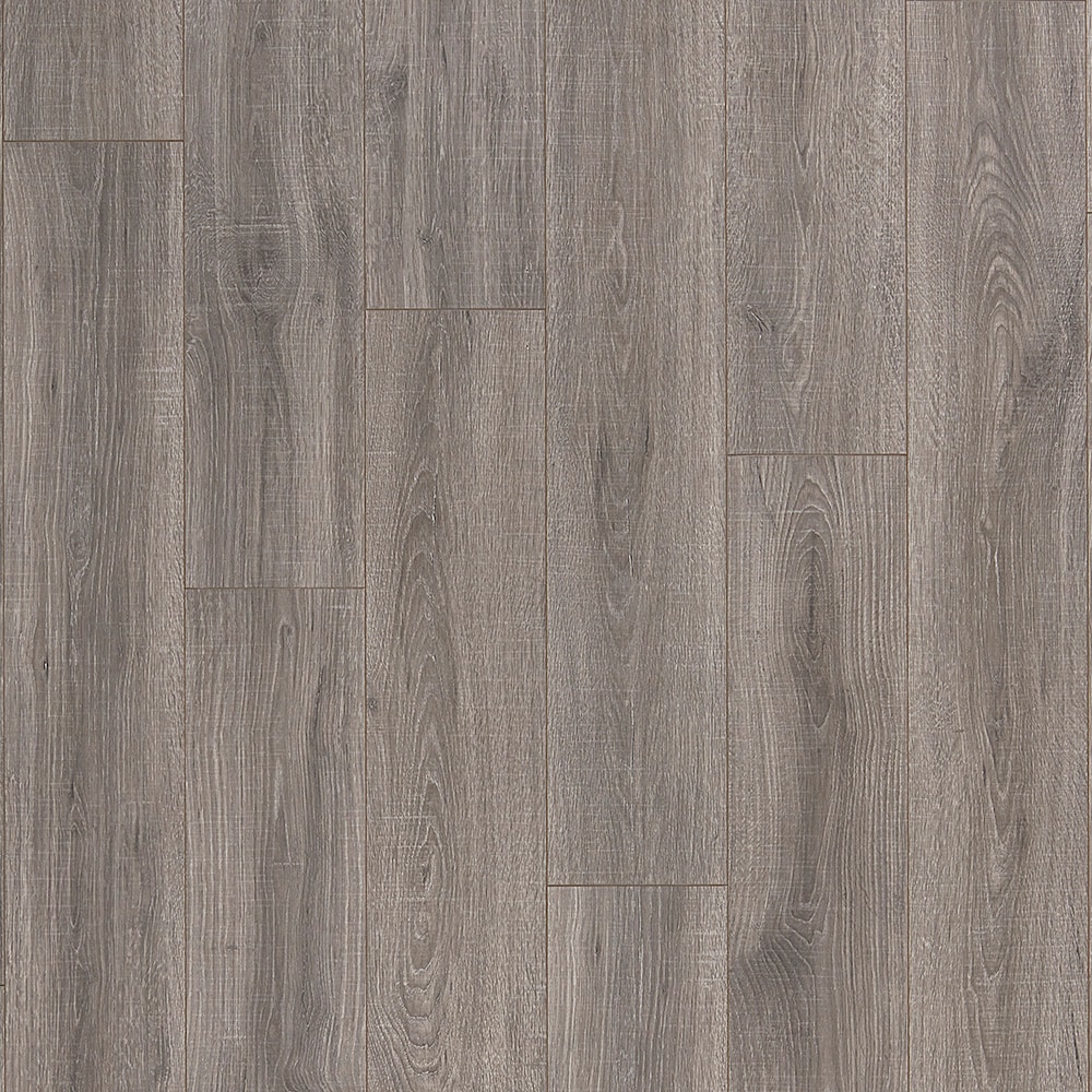 Portfolio + WetProtect Trenton Oak 10-mm T x 7-1/2-in W x 47-1/4-in L Waterproof Wood Plank Laminate Flooring (22.09-sq ft) in Gray | - Pergo LF000960