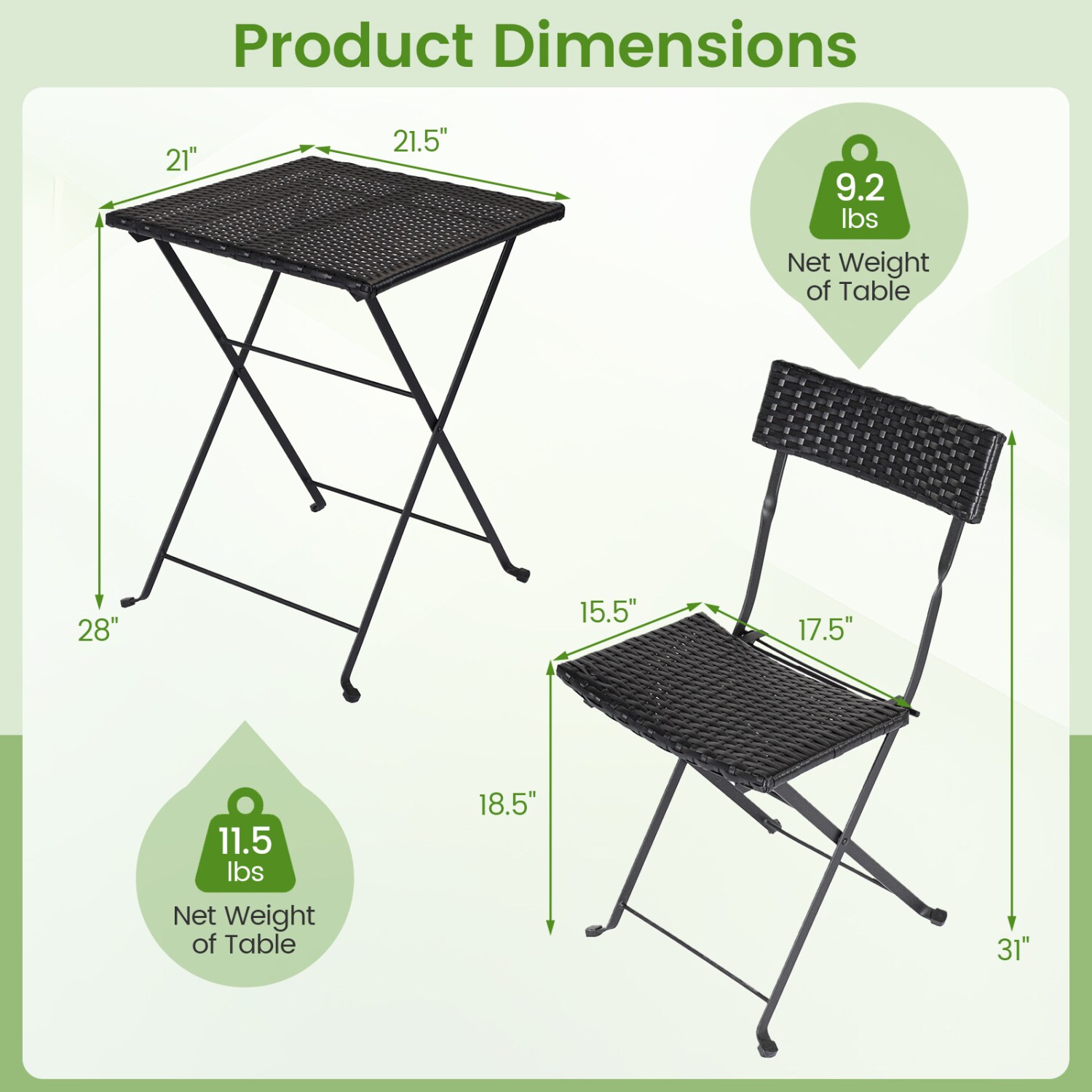 Slickblue D-CO-KD18131PN Patio-Dining-Sets - View #3