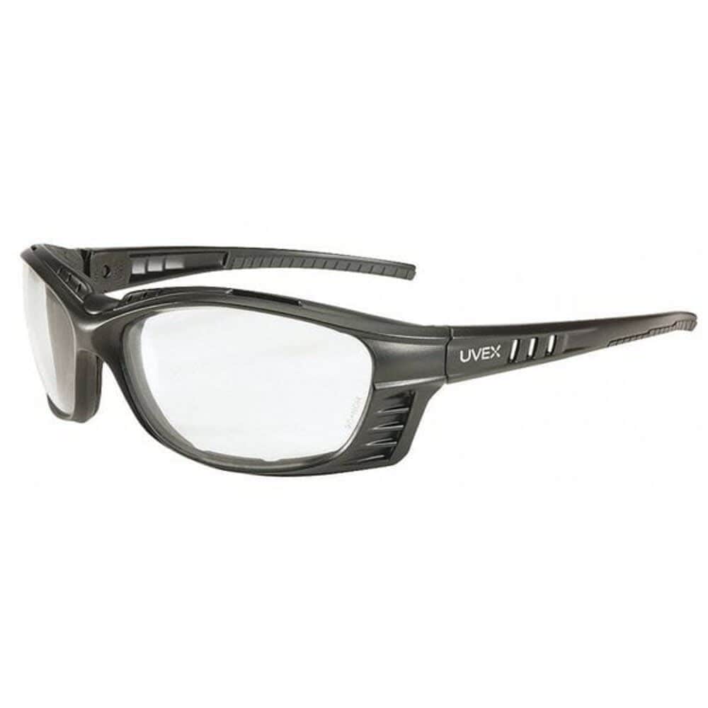 Uvex  Livewire Safety Glasses Anti-Fog  Anti-Scratch Clear Lens Black Frame Full-Frame S2600HS
