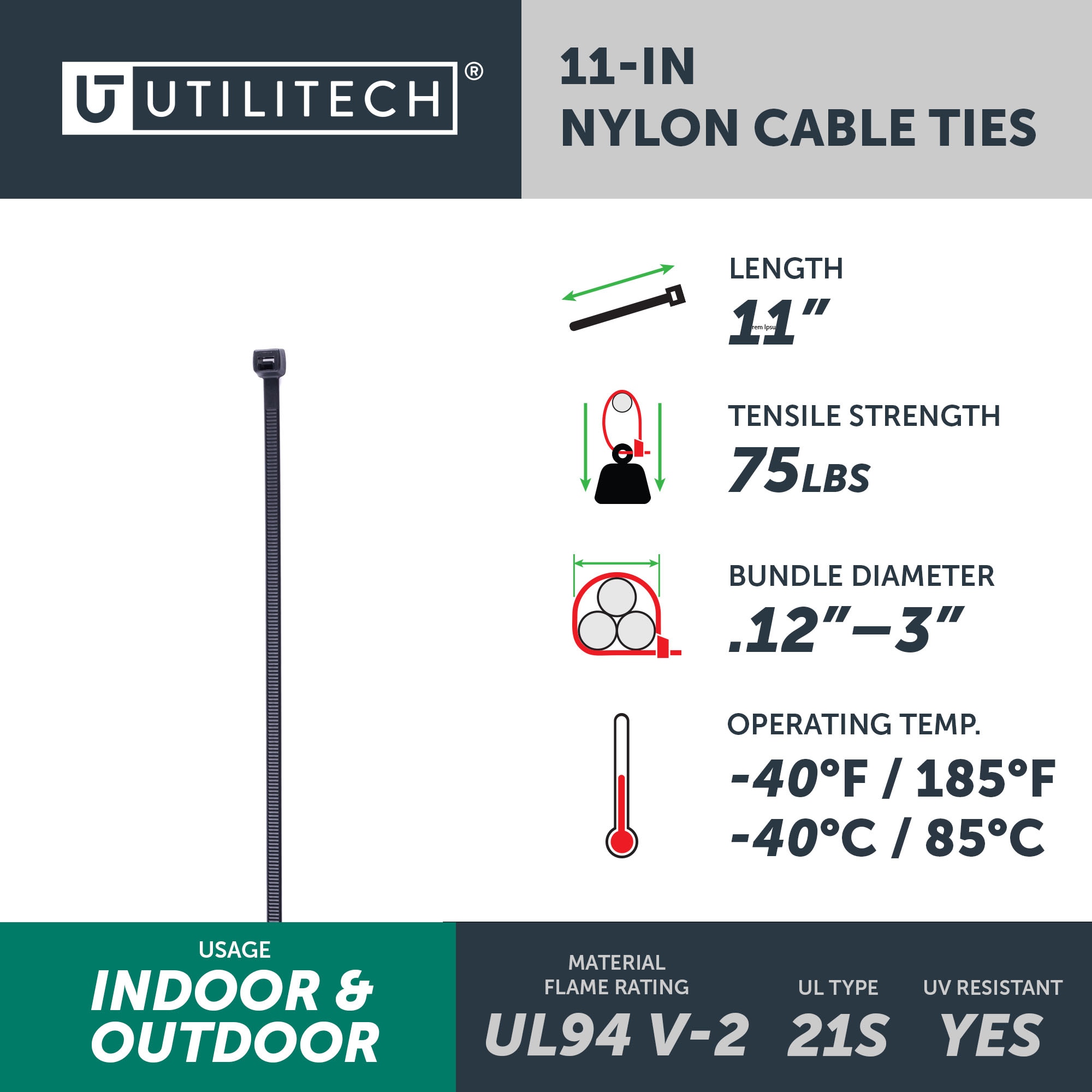 Utilitech SGY-CT25 Cable-Ties - View #3