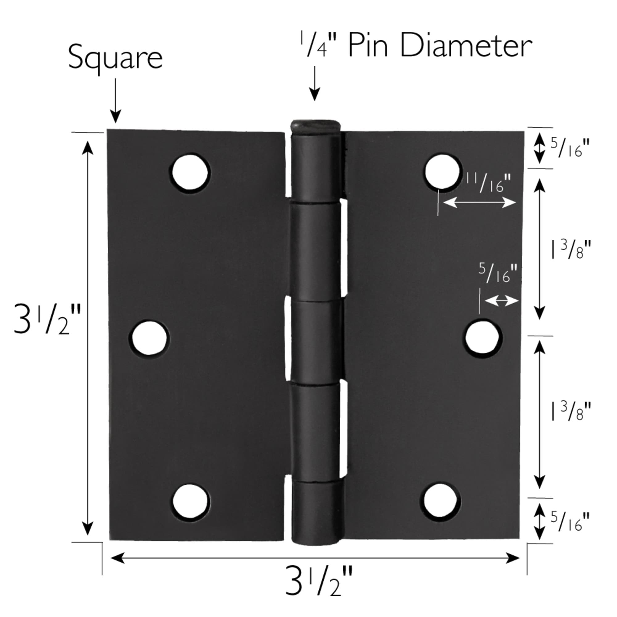 Design House 3-1/2-in H x Square Matte Black Butterfly Interior ...