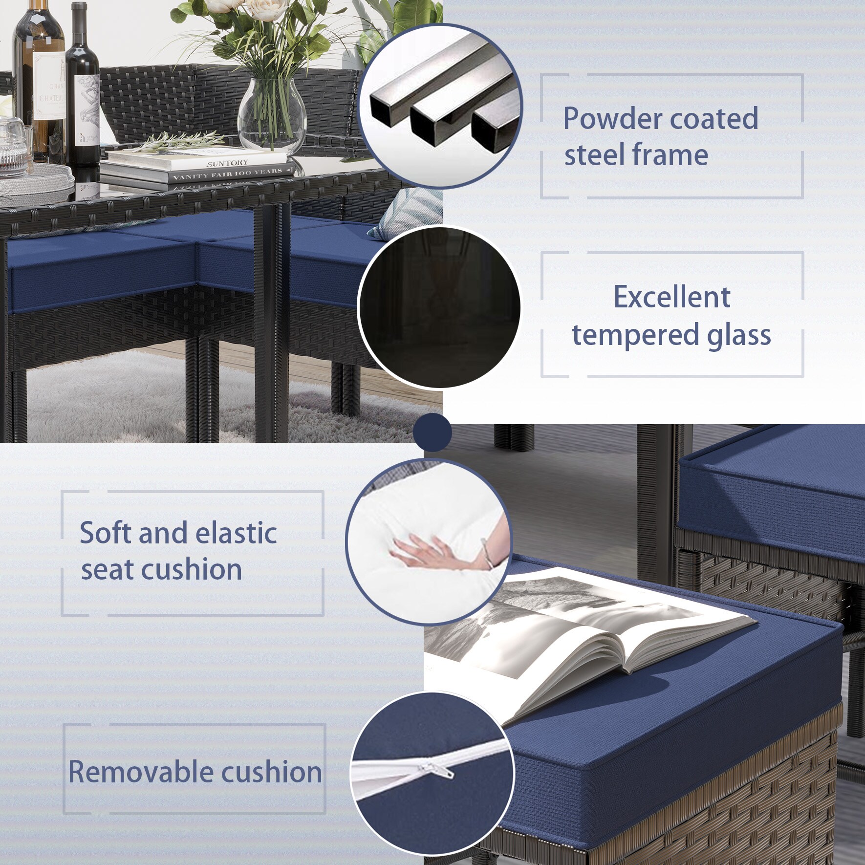 Homy Casa SSPF BL Patio-Dining-Sets - View #4