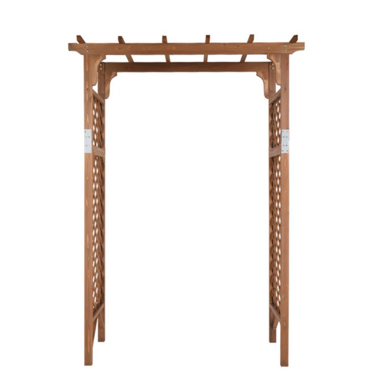 AHIOU HOME Mankato 5-ft W x 7-ft H Brown Garden Arbor in the Garden ...