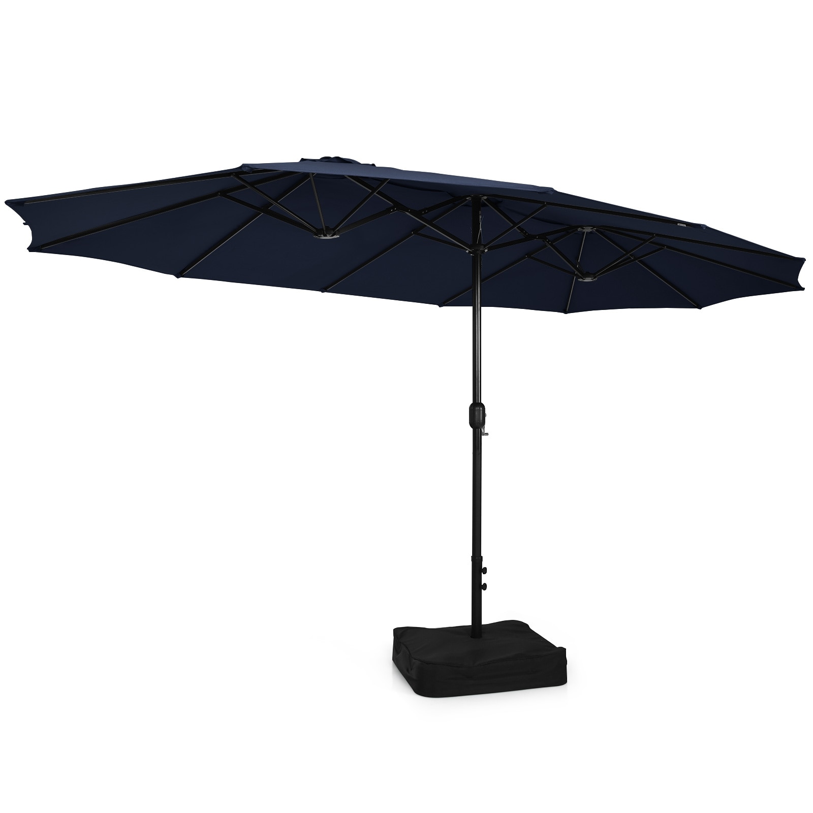 Forclover MONMHIUM02NB 15-Feet Steel Blue Market Patio Umbrella