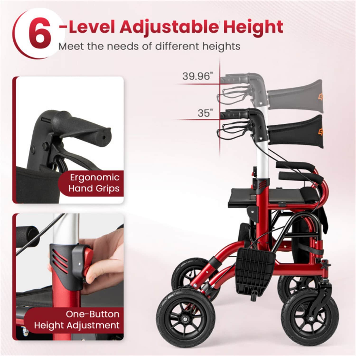 Meibamake 61761828-SYCFM001 Walkers-Wheelchairs-Rollators - View #4