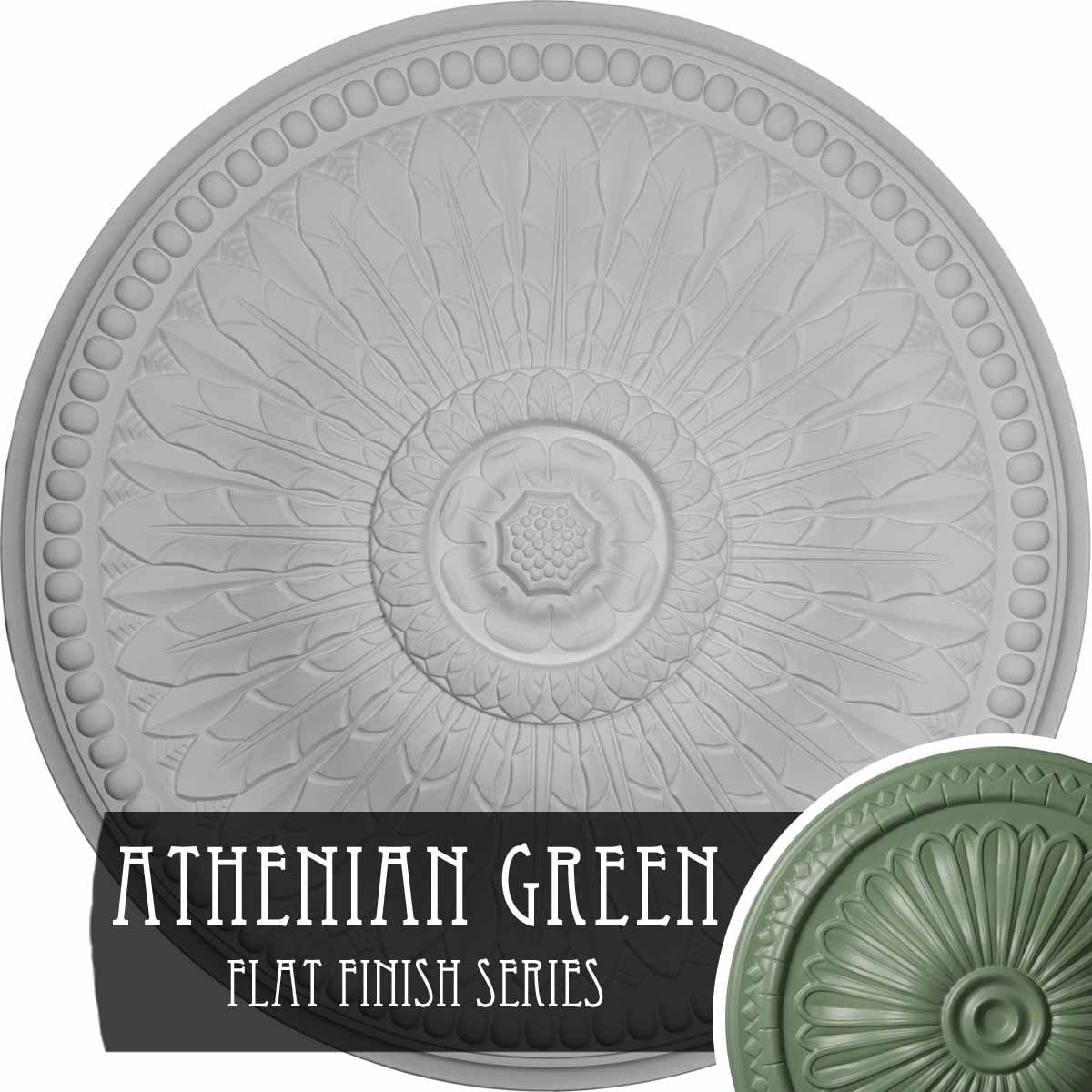 Ekena Millwork CM42SPAGF Springtime 42.5-in W x 42.5-in L Painted Athenian Green Polyurethane Whole Ceiling Medallion