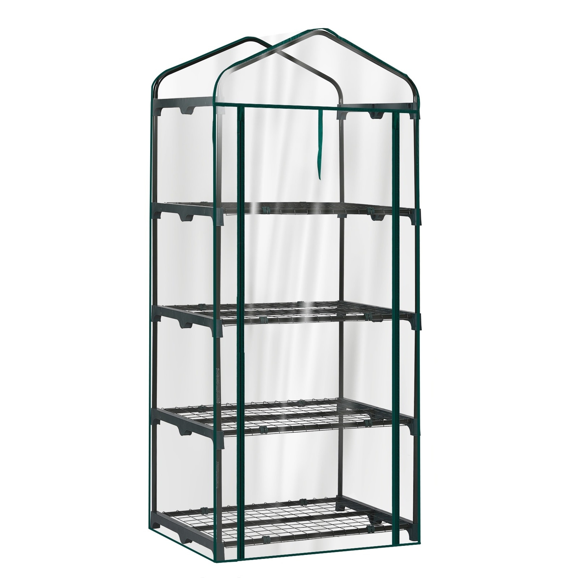 Wudkey 27in W 19in D 62in H 4-Tier Transparent Mini Greenhouse