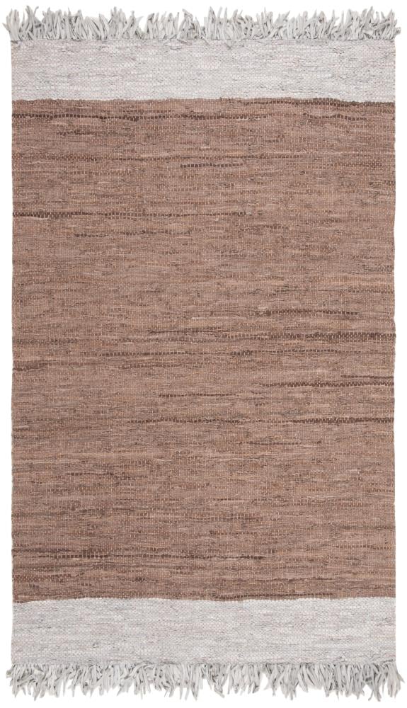 Safavieh VTL310C-6 Vintage Leather Teton 6 x 9 (ft) Leather Light Gray/Brown Rectangular Indoor Coastal Area rug