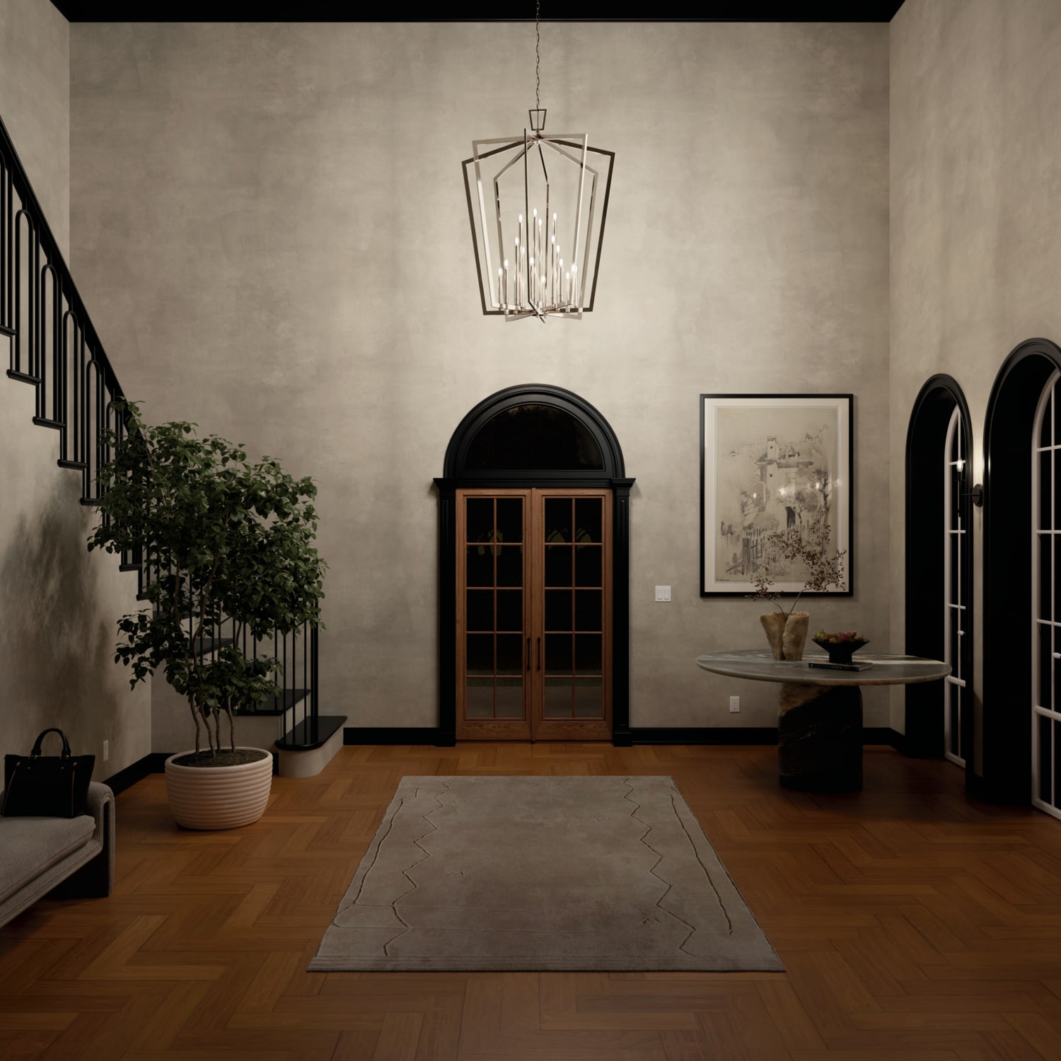 Kichler Abbotswell 16 -Light Polished Nickel Traditional Lantern Large Hanging Pendant light 5524010 Kichler Abbotswell 16 -Light Polished Nickel Traditional Lantern Large Hanging Pendant light 5524010 Sansujyuku sansujyuku.com
