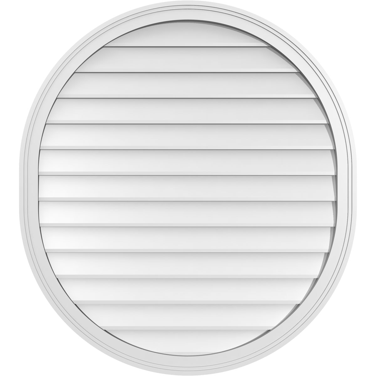 Ekena Millwork GVPVR36X4002SN 36-Inches x 40-Inches Off-white Oval PVC Gable Louver Vent