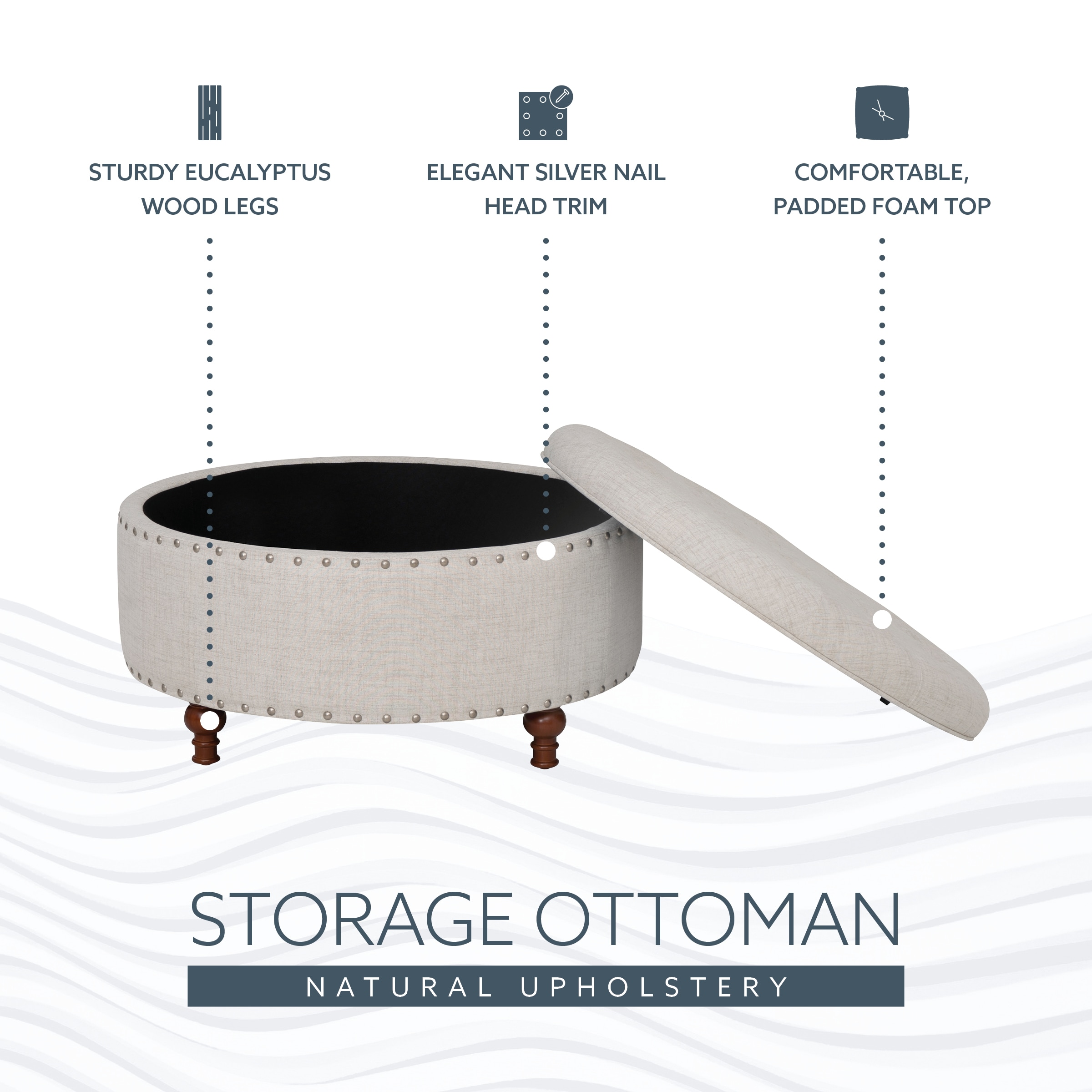 Linon BH208NAT01U Indoor-Ottomans - View #19