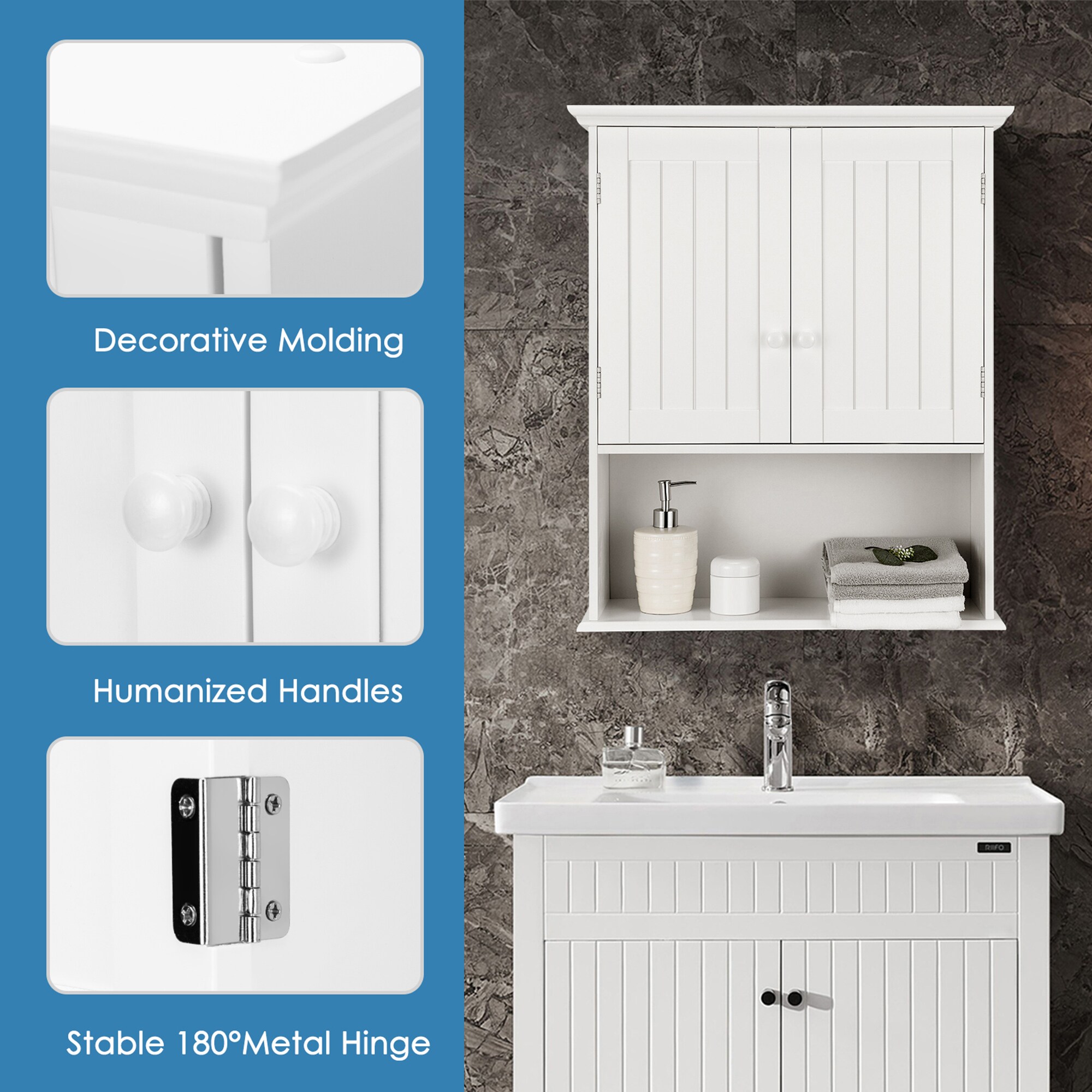 Goplus LWS00456 Bathroom-Wall-Cabinets - View #6