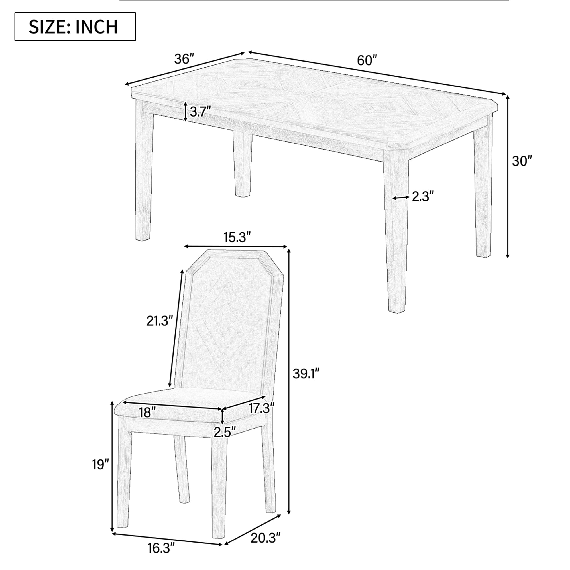 SINOFURN SYA330172GY Dining-Sets - View #4