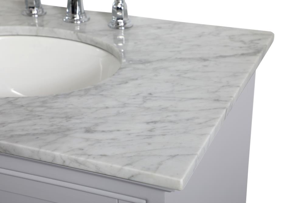 Elegant Decor First Impressions 32-in Gray Undermount Single Sink ...