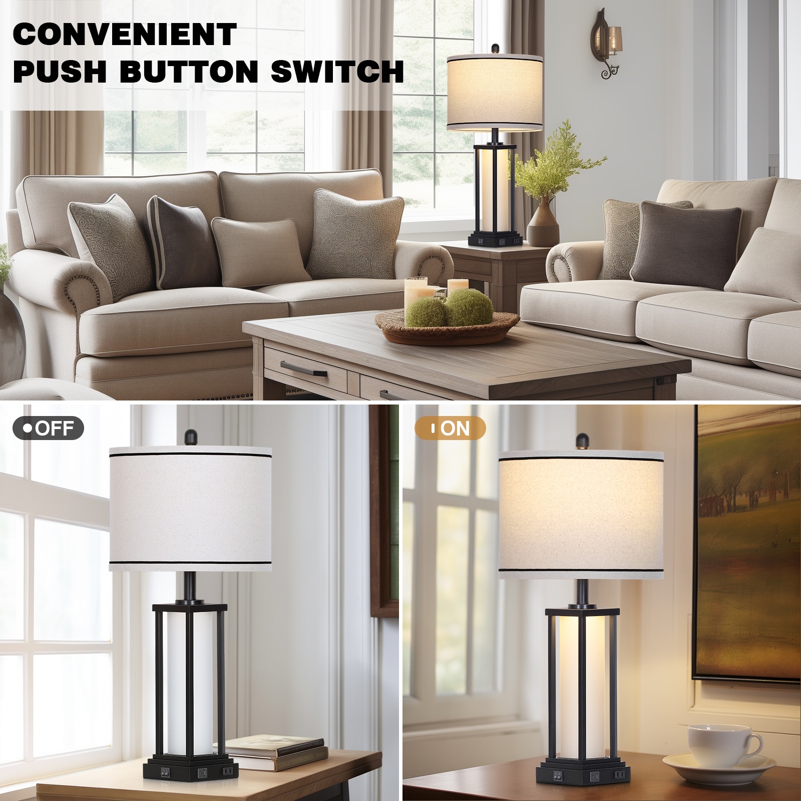 UrFurnishings TD-524 Table-Lamps - View #5