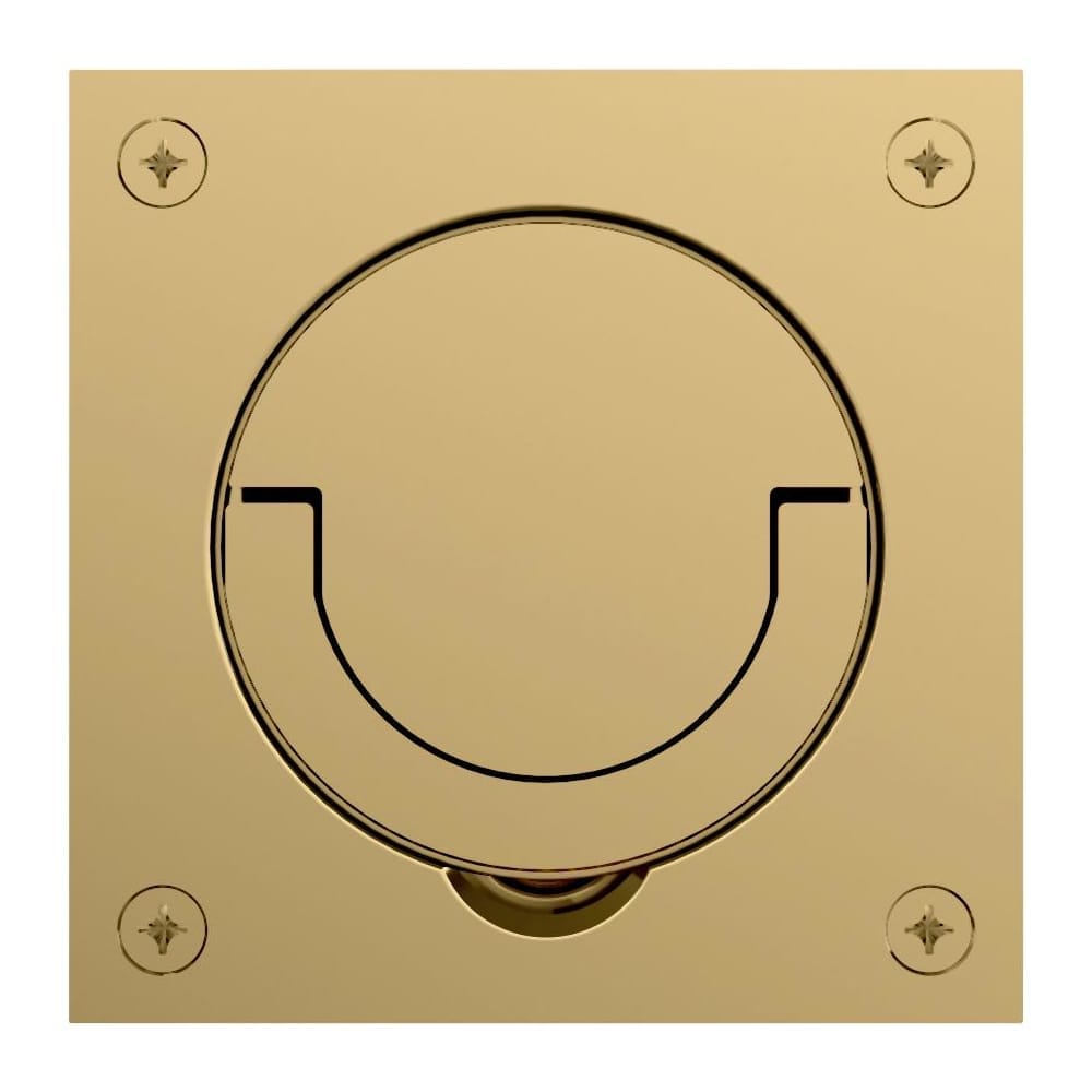 Baldwin  0397 31/2 Inch x 31/2 Inch Solid Brass Flush Ring Pull