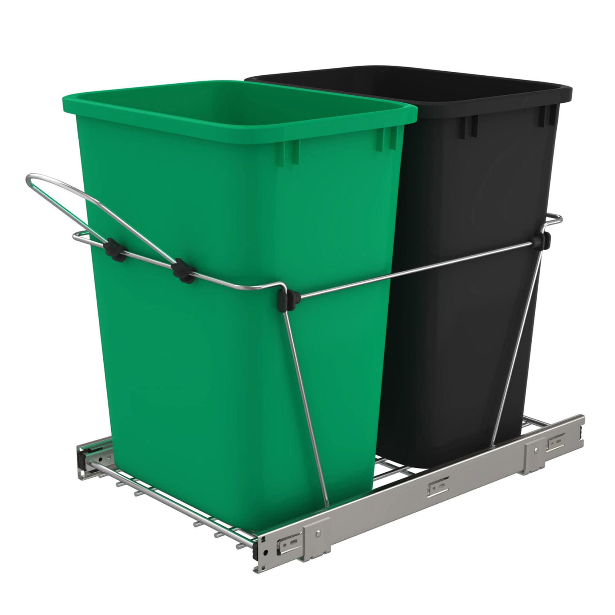 Large Double Kitchen Garbage Trash Can Cabinet — Rickle.