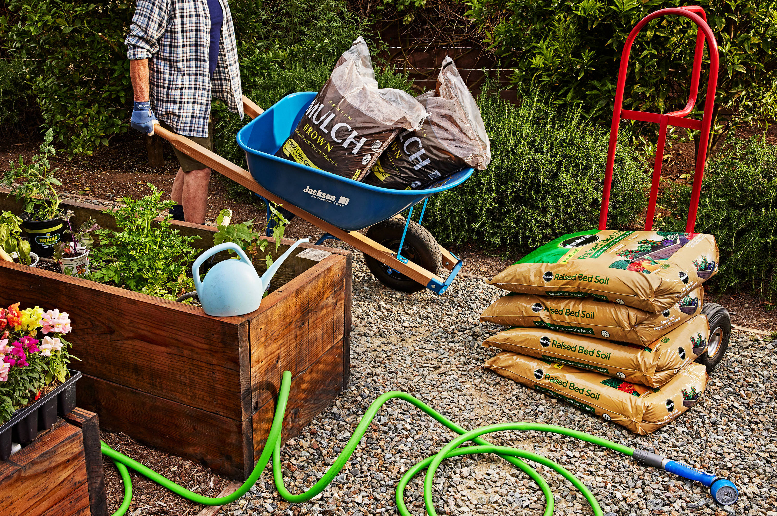 JACKSON 6-cu ft Steel Wheelbarrow Flat-free Tire(s) at Lowes.com