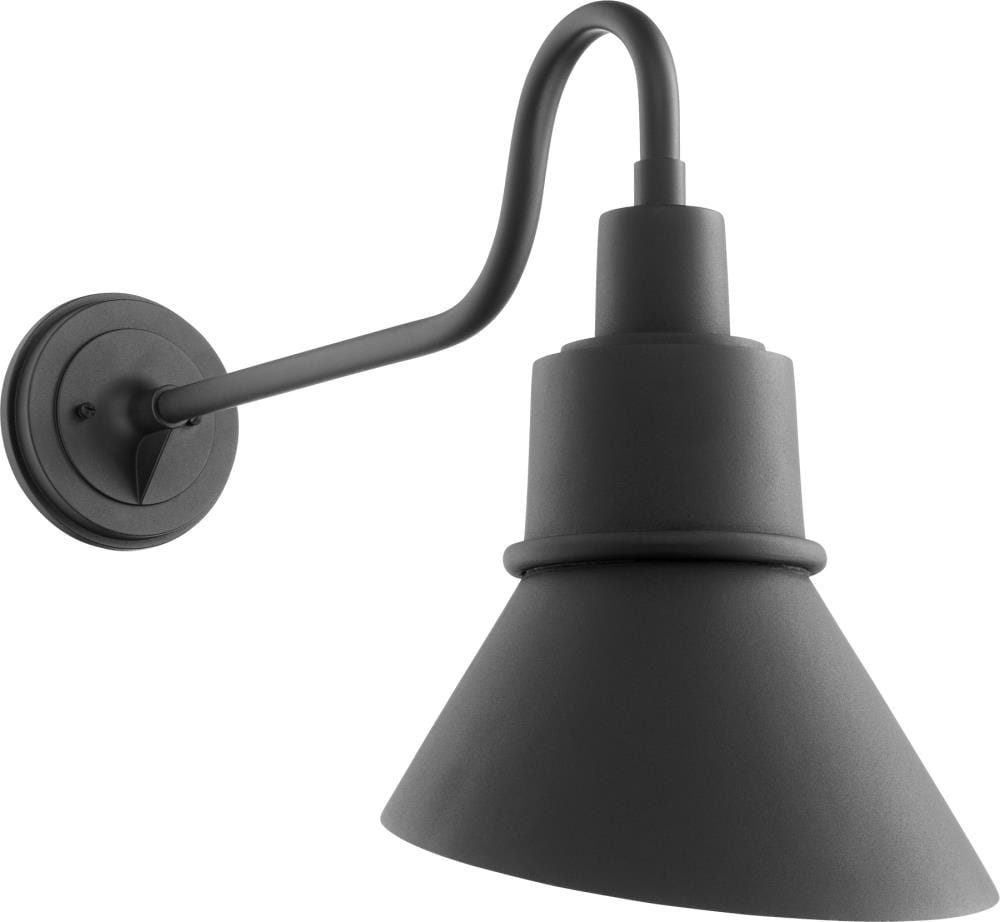Quorum International 731-69 Torrey 1 -Light 18.25-in H Matte Black Hardwired Outdoor Wall Light