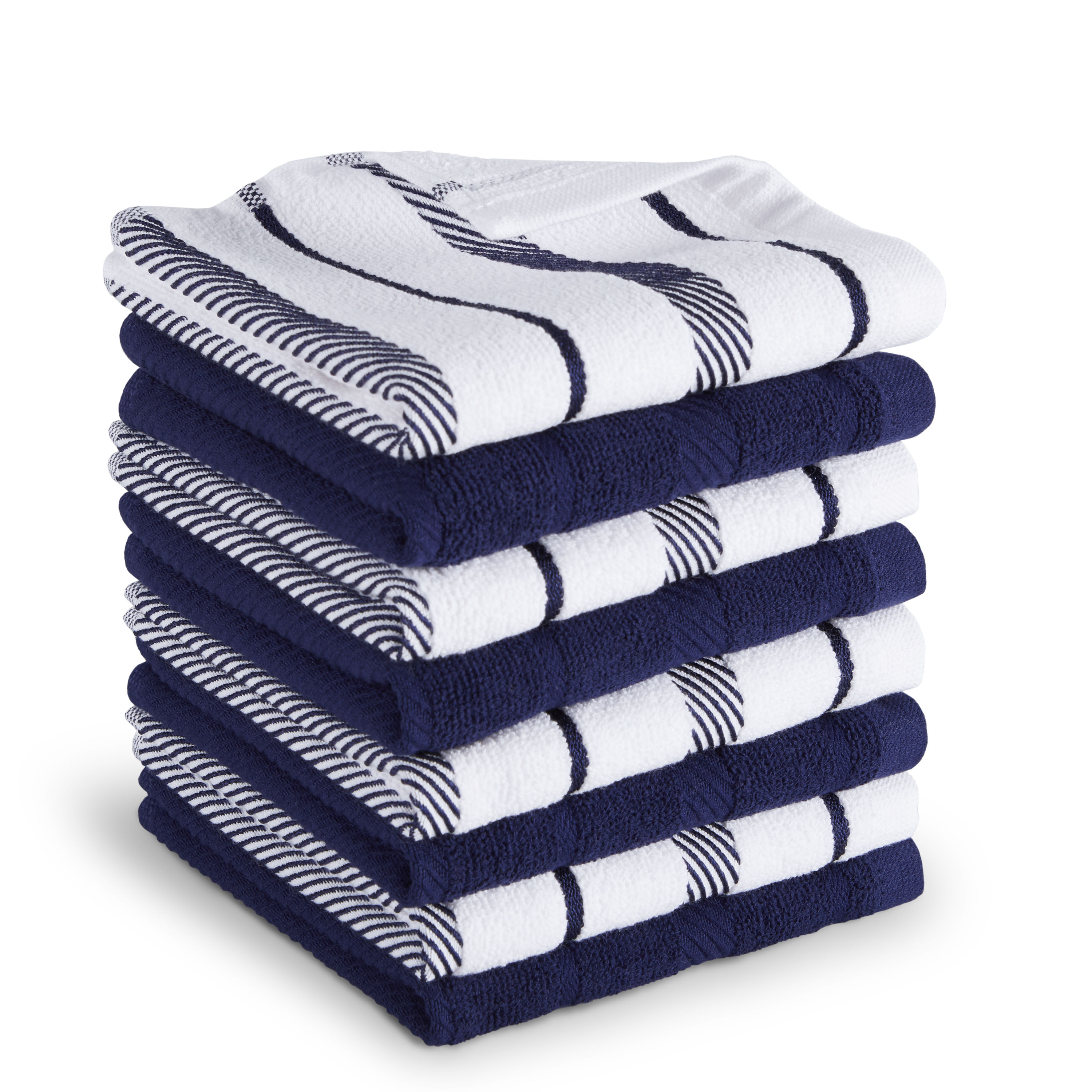 KitchenAid 8-Pack Cotton Solid Any Occasion Kitchen Towel Set at