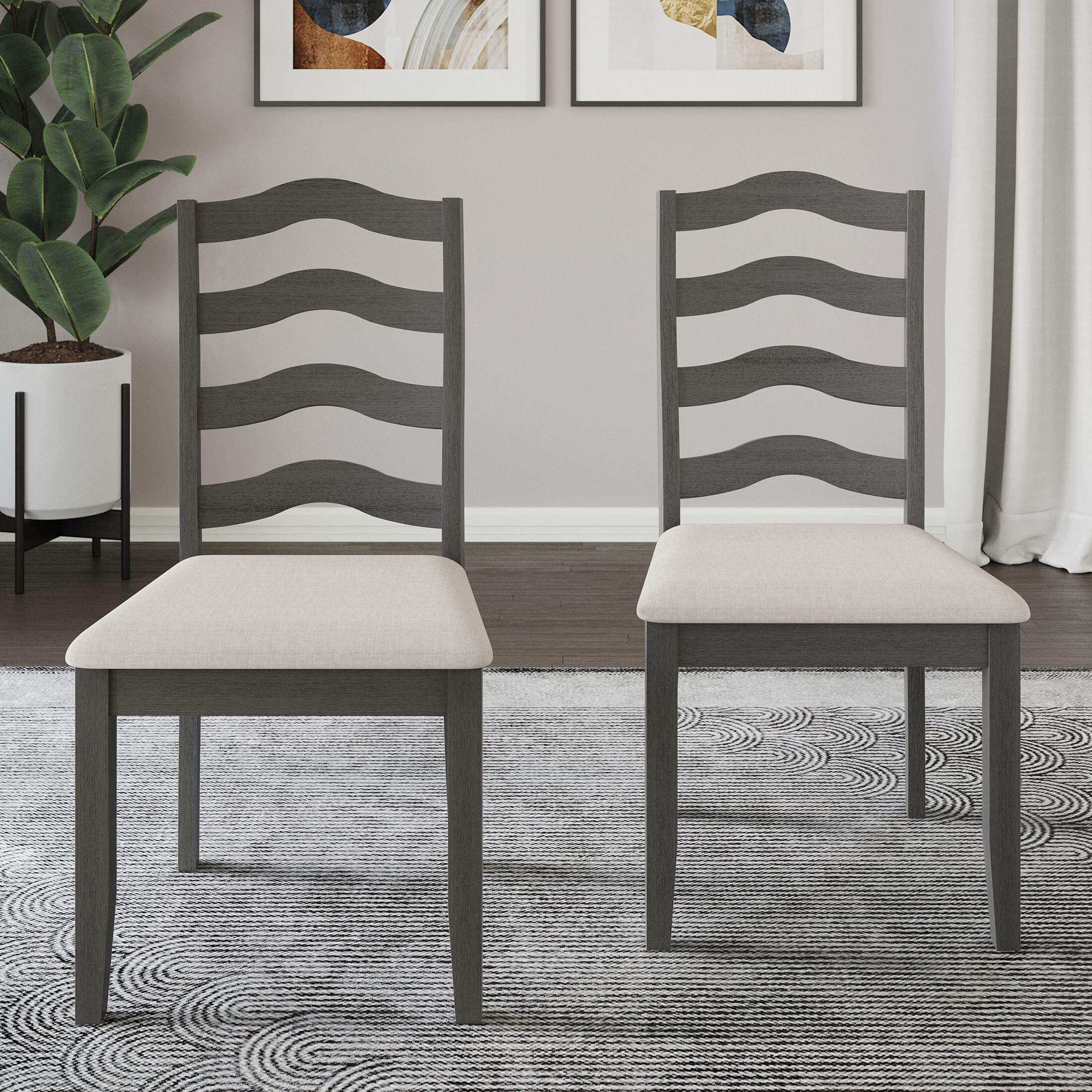 CasePiece C3069US-GY-WD-2X Dining-Chairs - View #2