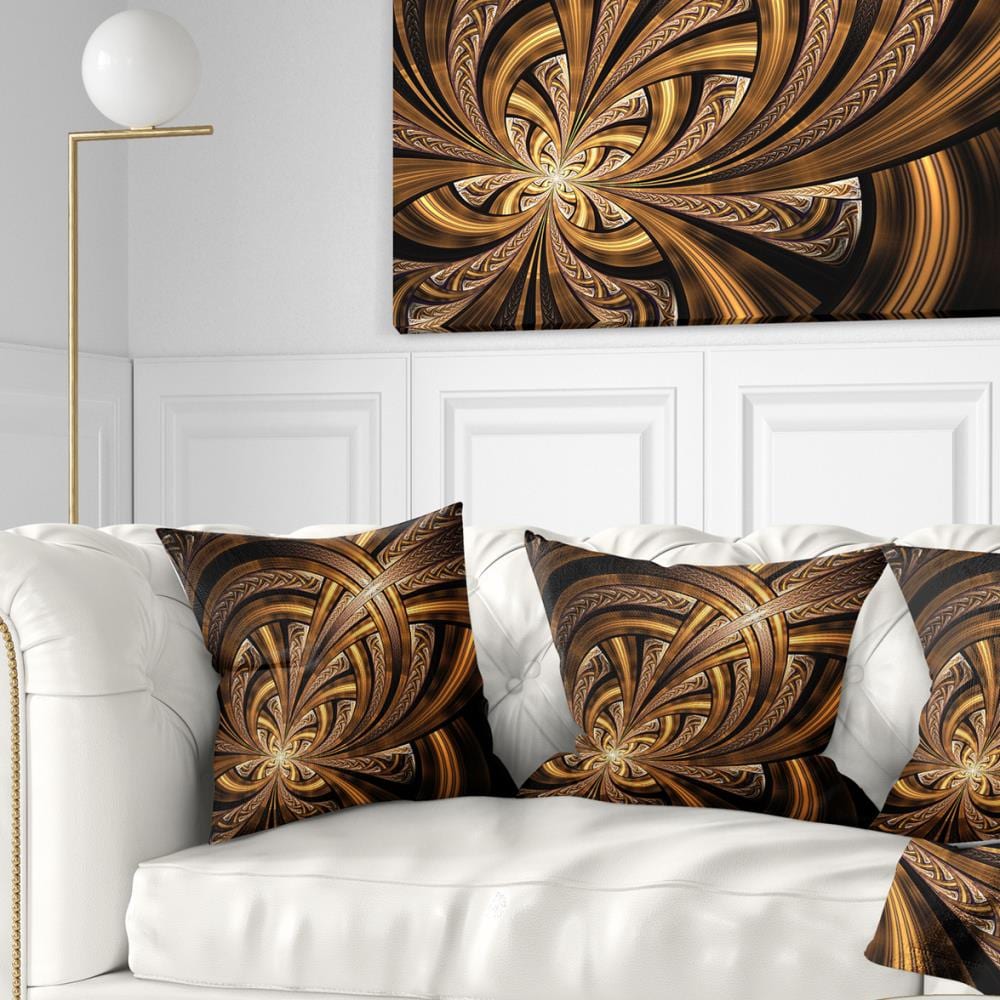 Designart CU16477-16-16 16-in x 16-in Orange Indoor Decorative Pillow