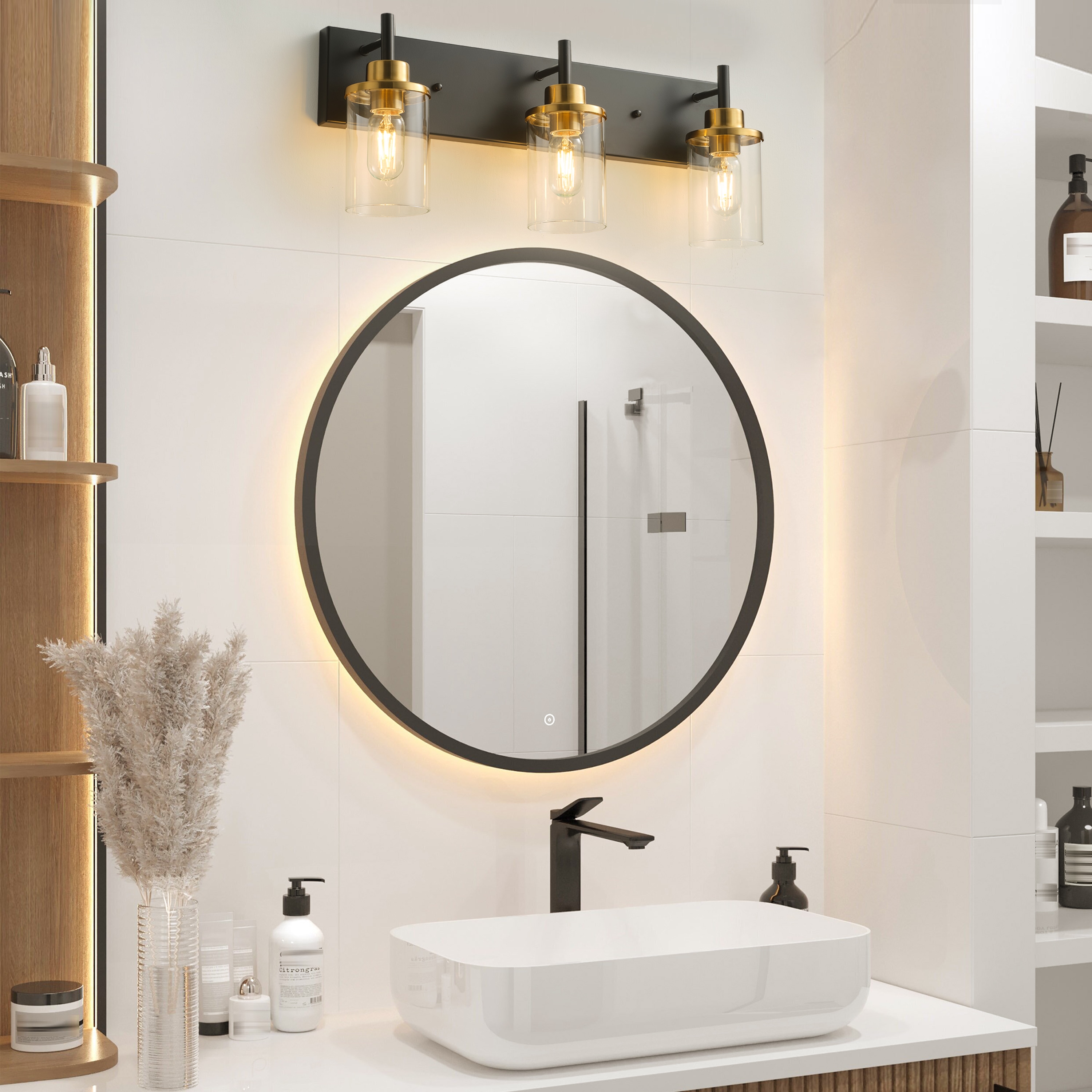 GoYeel 23.62-in 3-Light Multiple Colors Led, Modern/Contemporary Vanity ...