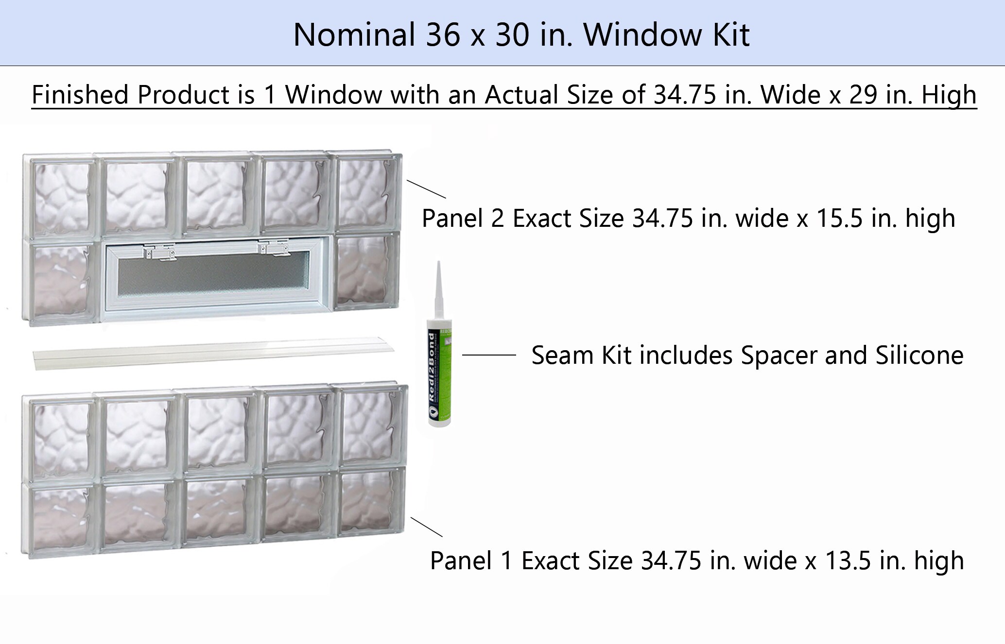 REDI2SET V3630DC Glass-Block-Windows - View #2