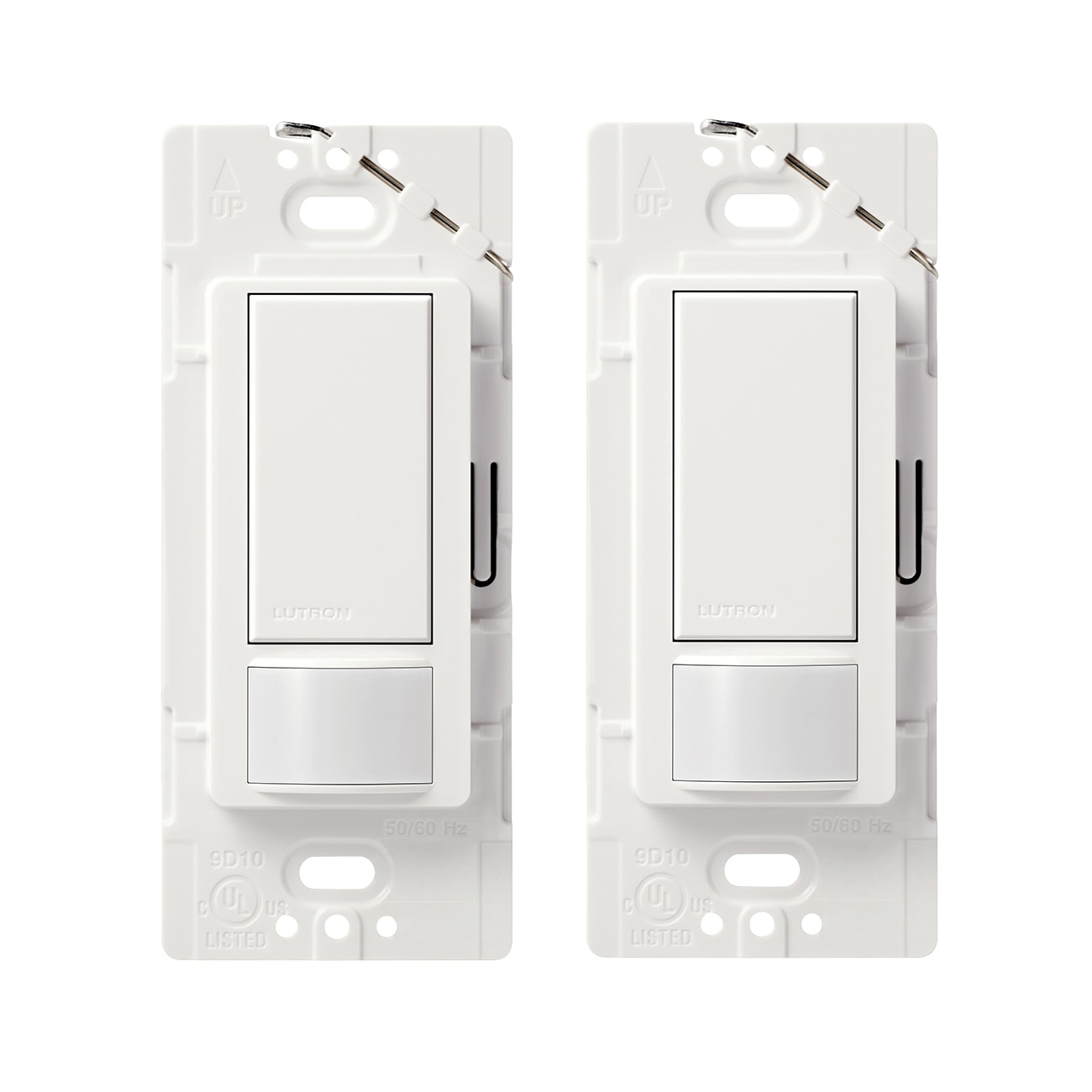 Lutron Maestro Single-Pole 2-Amp Occupancy Motion Sensor Light Switch, White (2-Pack)