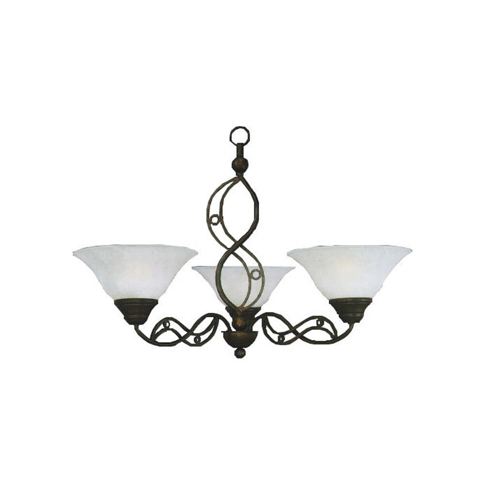  LWTK012364 Divina 1-Light Bronze Transitional Dry Rated Chandelier