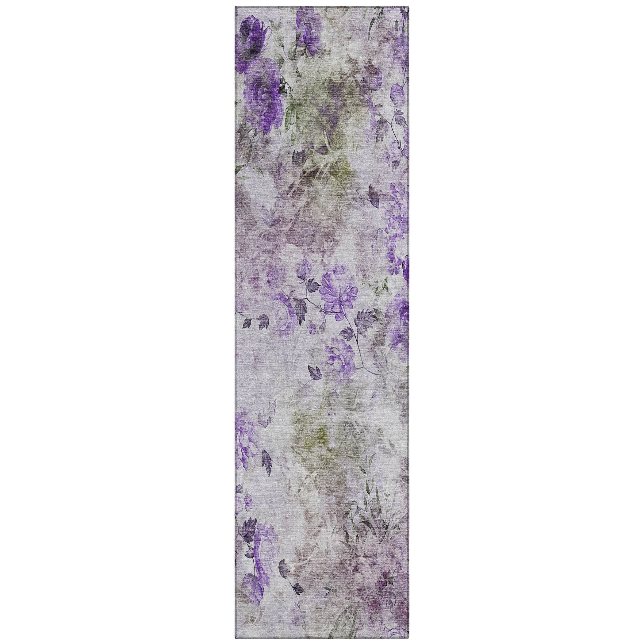Addison Rugs ACN724PP2X8 Chantille ACN724PP 2 x 7 (ft) Polyester Purple Rectangular Indoor/Outdoor Geometric Machine washable Area rug