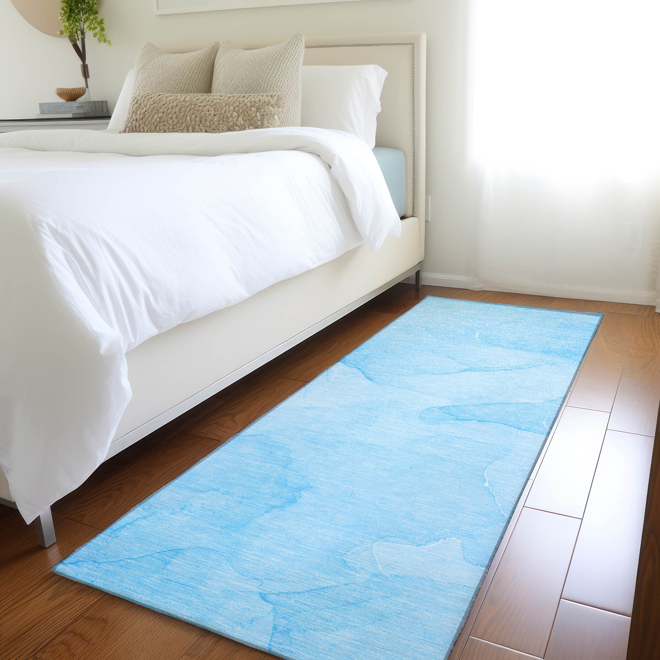 Addison Rugs ACN509BU2X8 Chantille ACN509BU 2 x 7 (ft) Polyester Blue Rectangular Indoor/Outdoor Abstract Machine washable Area rug